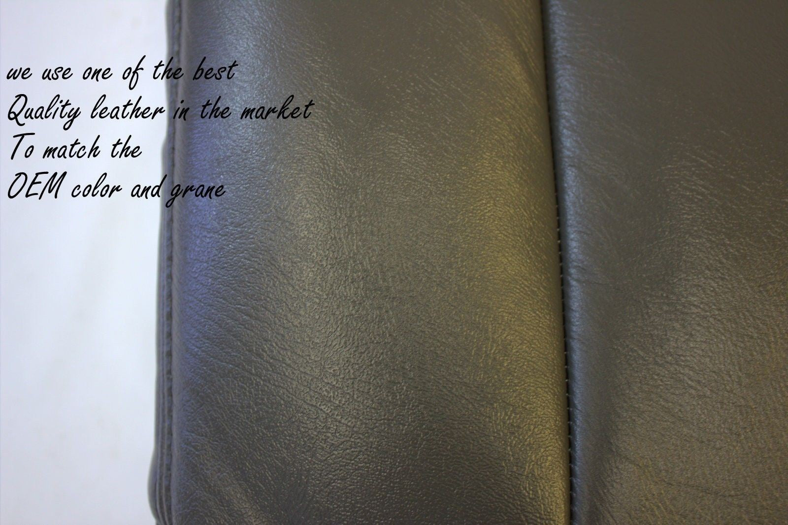 03 04 05 06 GMC Sierra Driver Bottom Leather Seat Cover Dark Gray