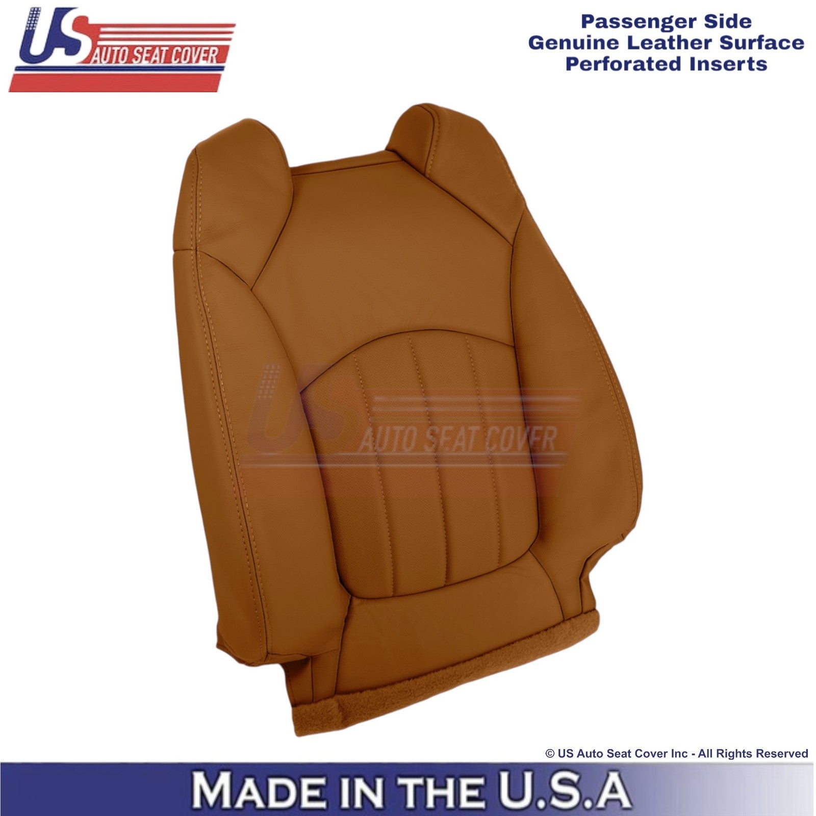 2013-2014 Fits Chevy Traverse Genuine Leather Perf. Front Seat Covers Mojave