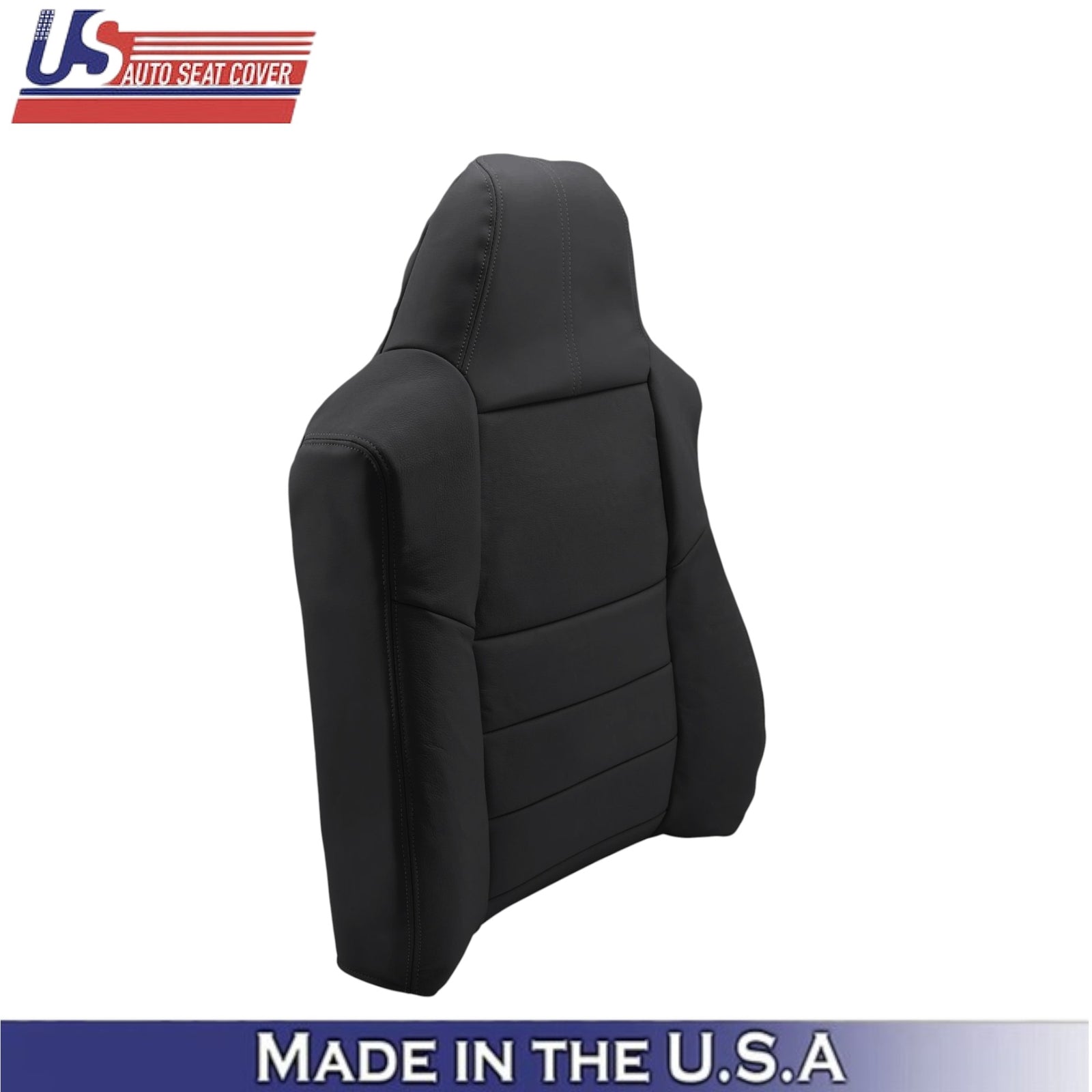 2008-2010 For Ford F250 Lariat Leather Passenger Top Seat Cover Charcoal Black
