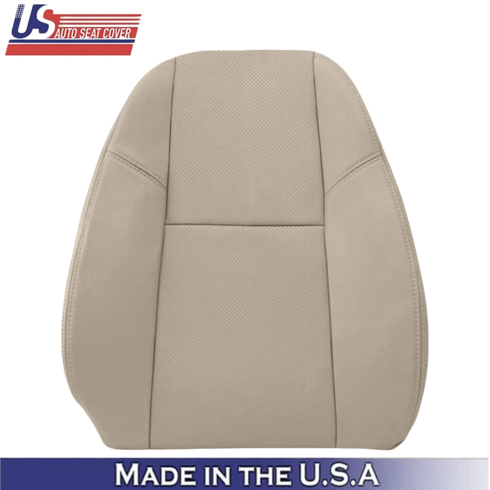 2007-2014 For Cadillac Escalade Leatherette Front Top Seat Covers Light Cashmere