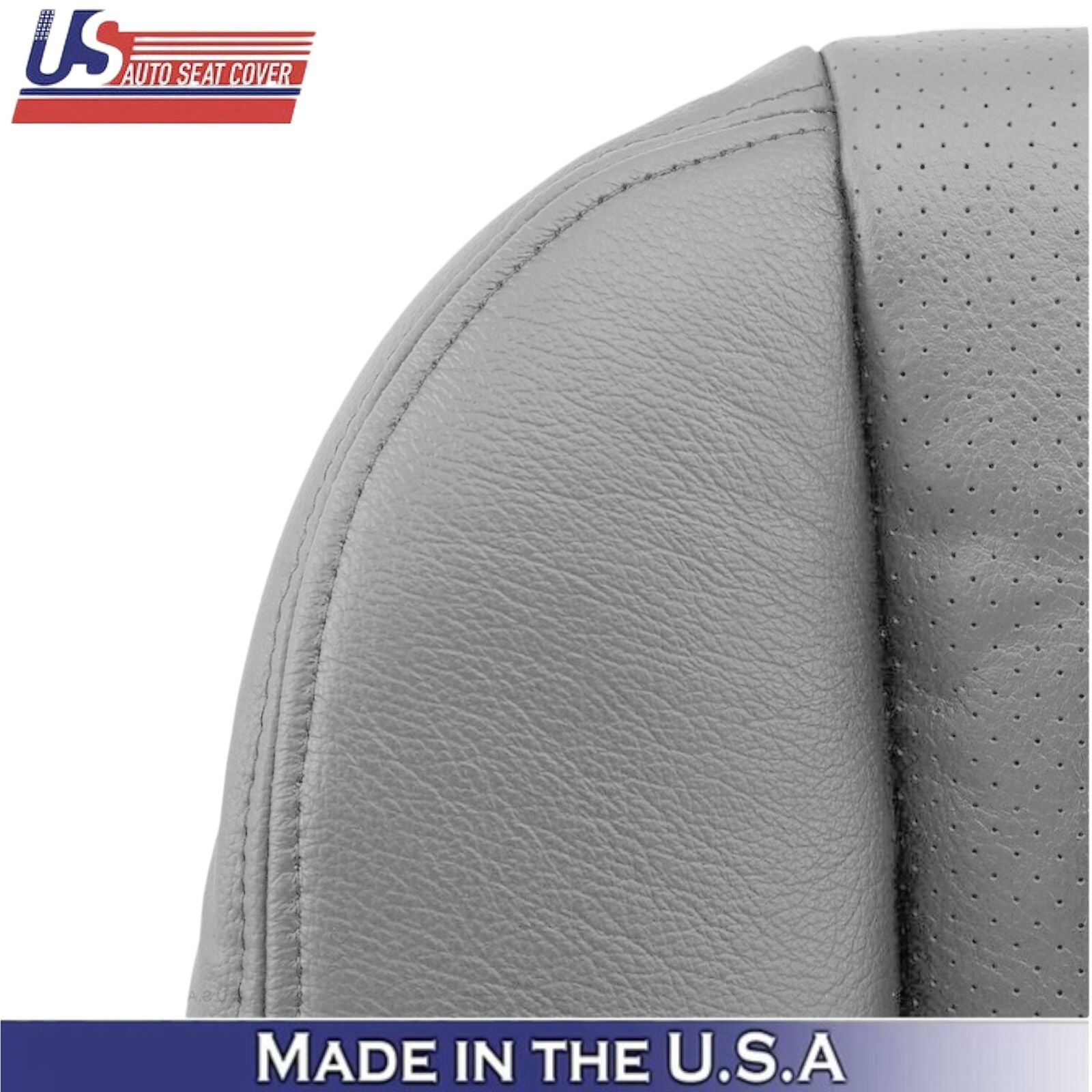 2012-2014 For Chevy Silverado Leatherette Driver Seat Covers Light Titanium Gray
