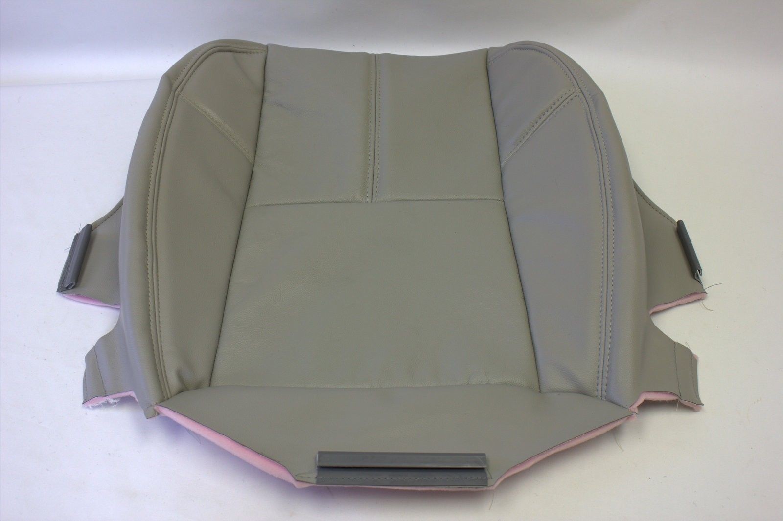 2007 to 2012 Chevy Silverado Driver Bottom Leather Seat Cover Gray