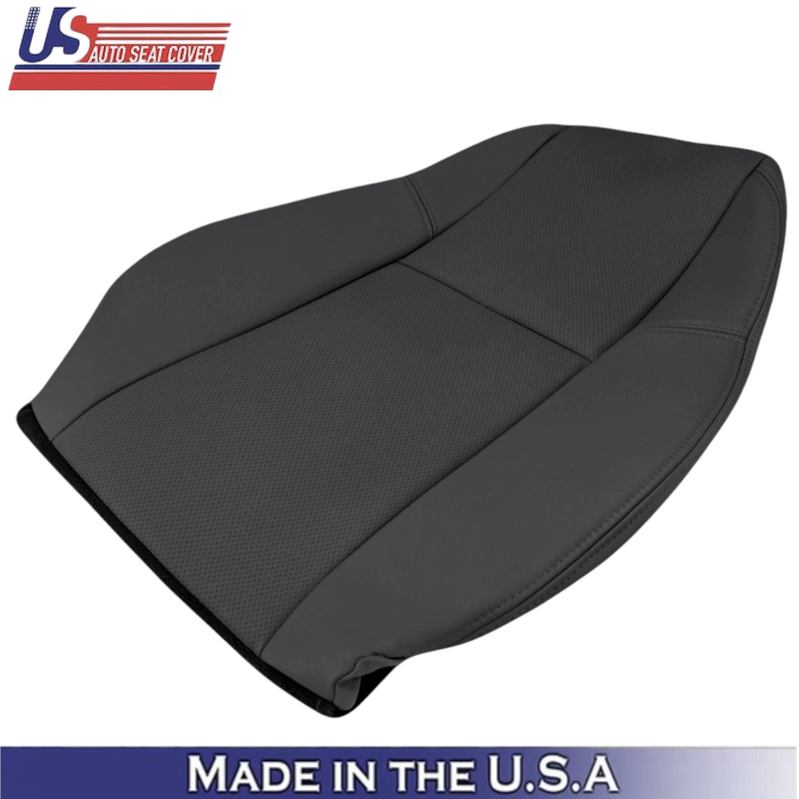 2012-2014 For Chevrolet Silverado Leatherette Front Seat Covers Ebony Black