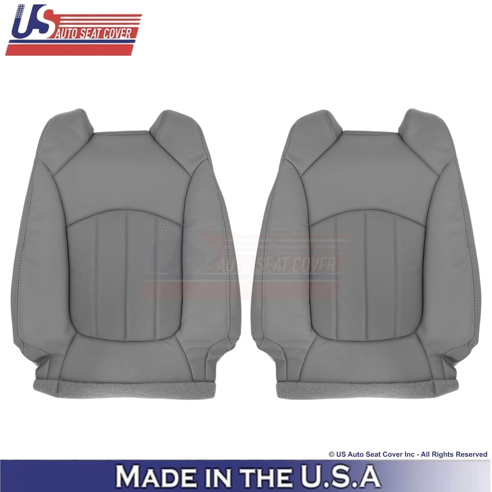 2013-2017 For Buick Enclave Leather Front Replacement Seat Covers Light Titanium