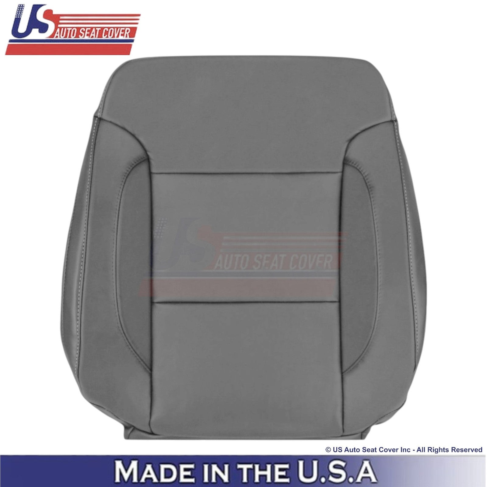 2014-2019 For Chevy Silverado 1500 LT LS Leatherette Driver Top Seat Cover Gray