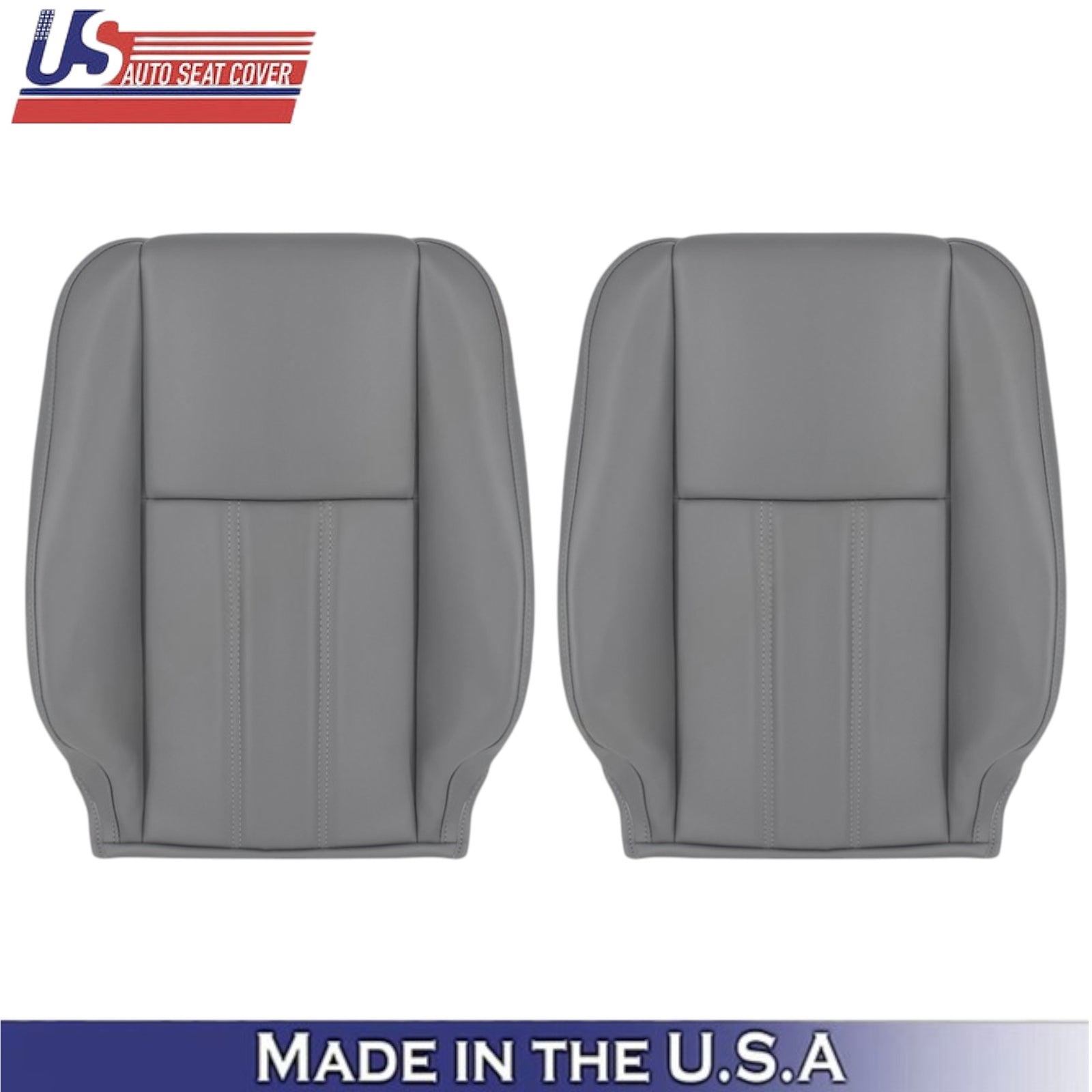 2008-2016 For Chrysler Town & Country Leatherette Front Top Covers Dark Gray
