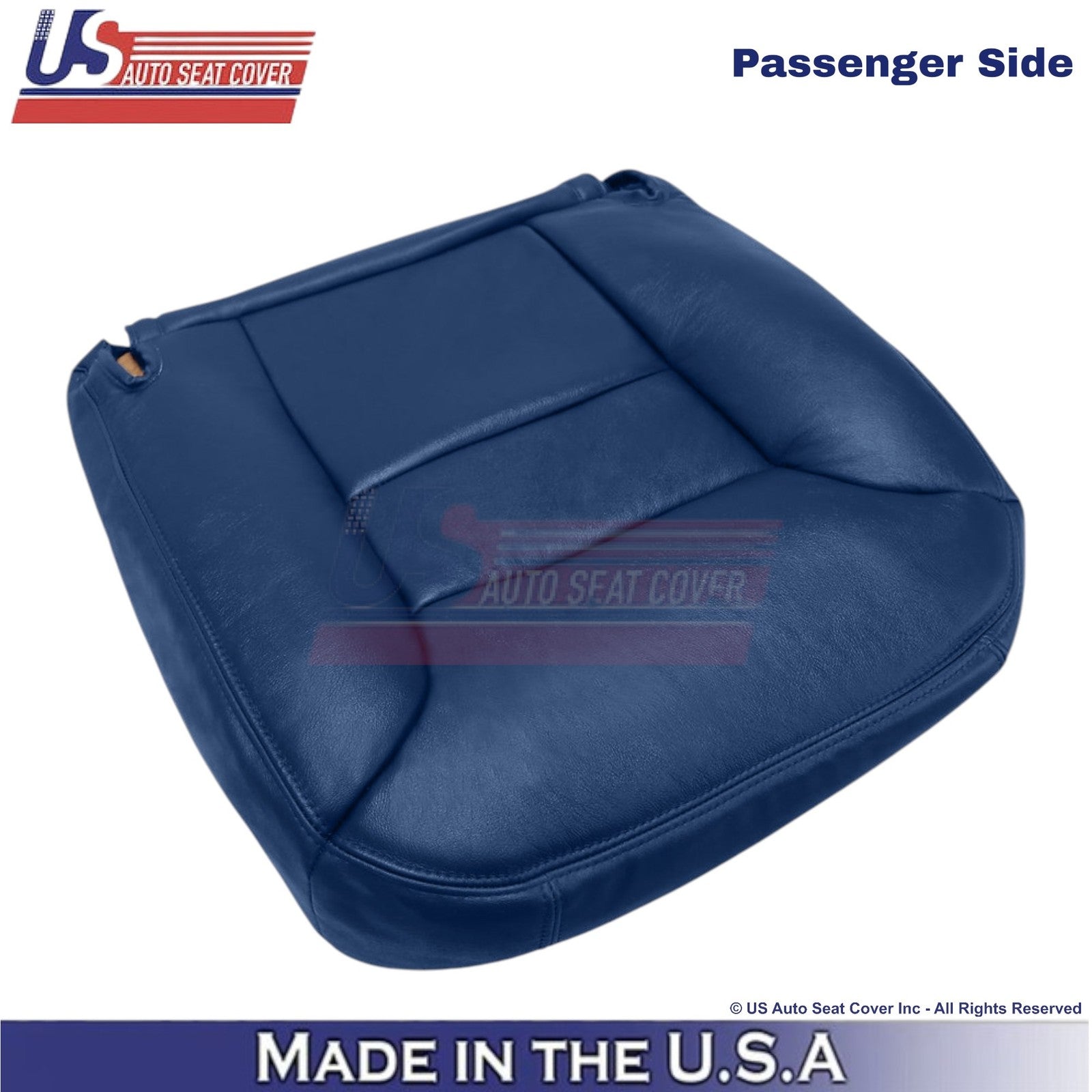 1995-1999 Fits Chevy Suburban Leatherette Passenger Bottom Seat Cover Navy Blue
