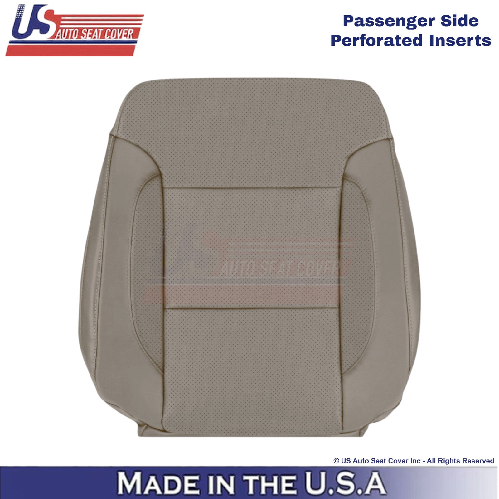 2014-2019 For Chevy Silverado 1500 LT LS Leather Perf Passenger Top Cover Dune