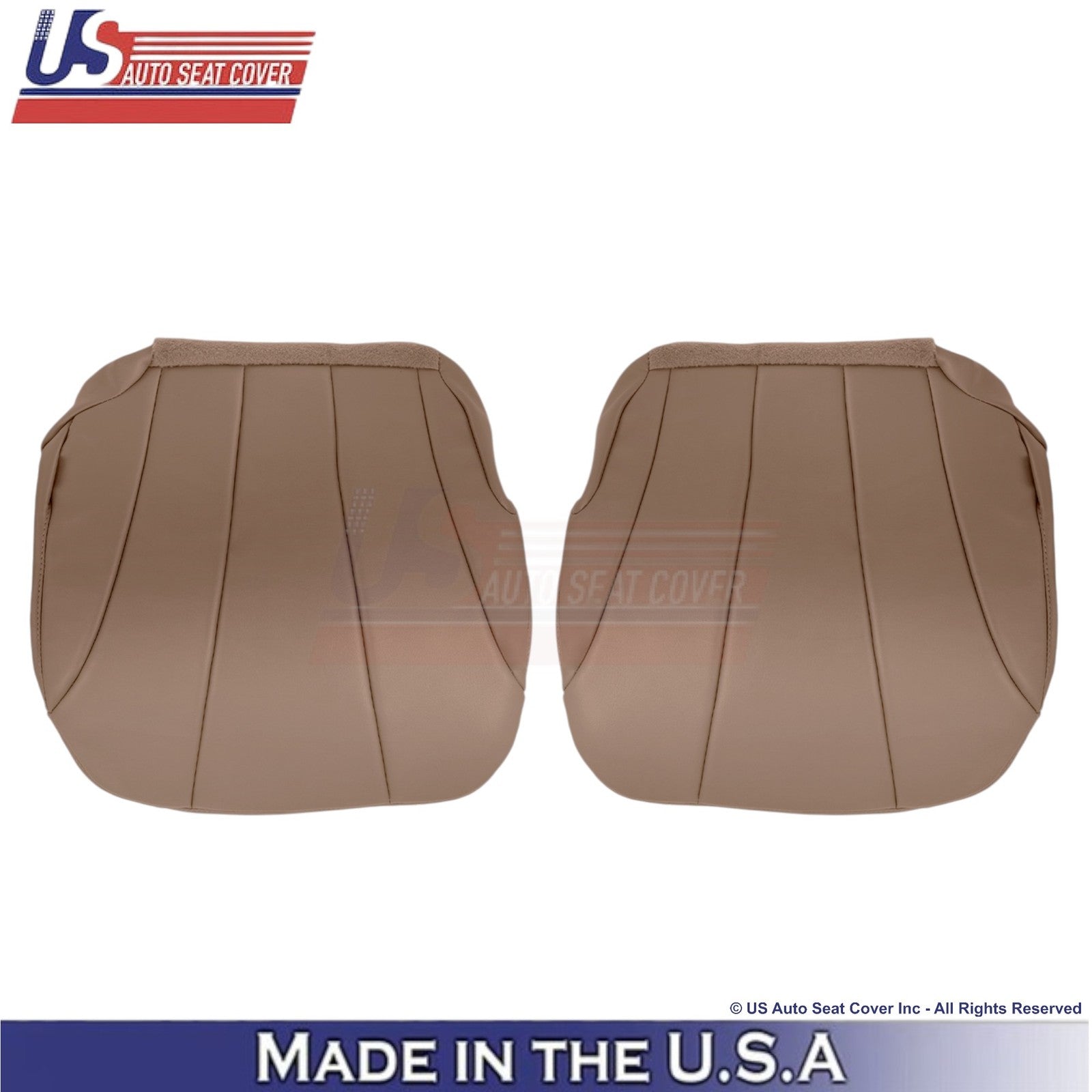 1999-2000 For Chevy Silverado W/T Leatherette Front Bottom Covers Med. Dark Oak