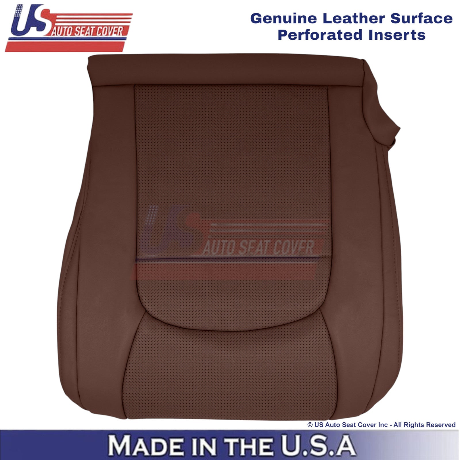 2008-2021 For Toyota Land Cruiser Genuine Leather Perf Driver Bottom Cover Brown
