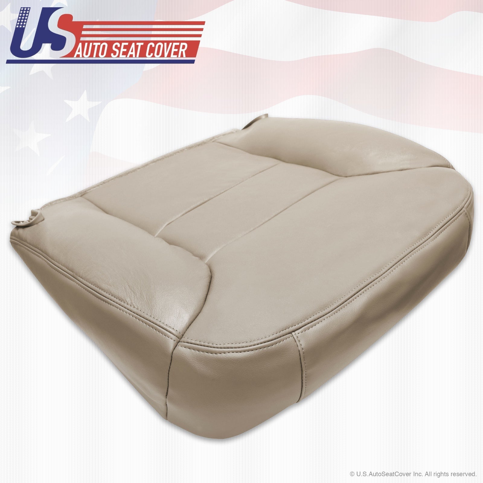 1995 to 1999 Chevy Tahoe Driver & Passenger Sides Leather Bottom Seat Covers Tan
