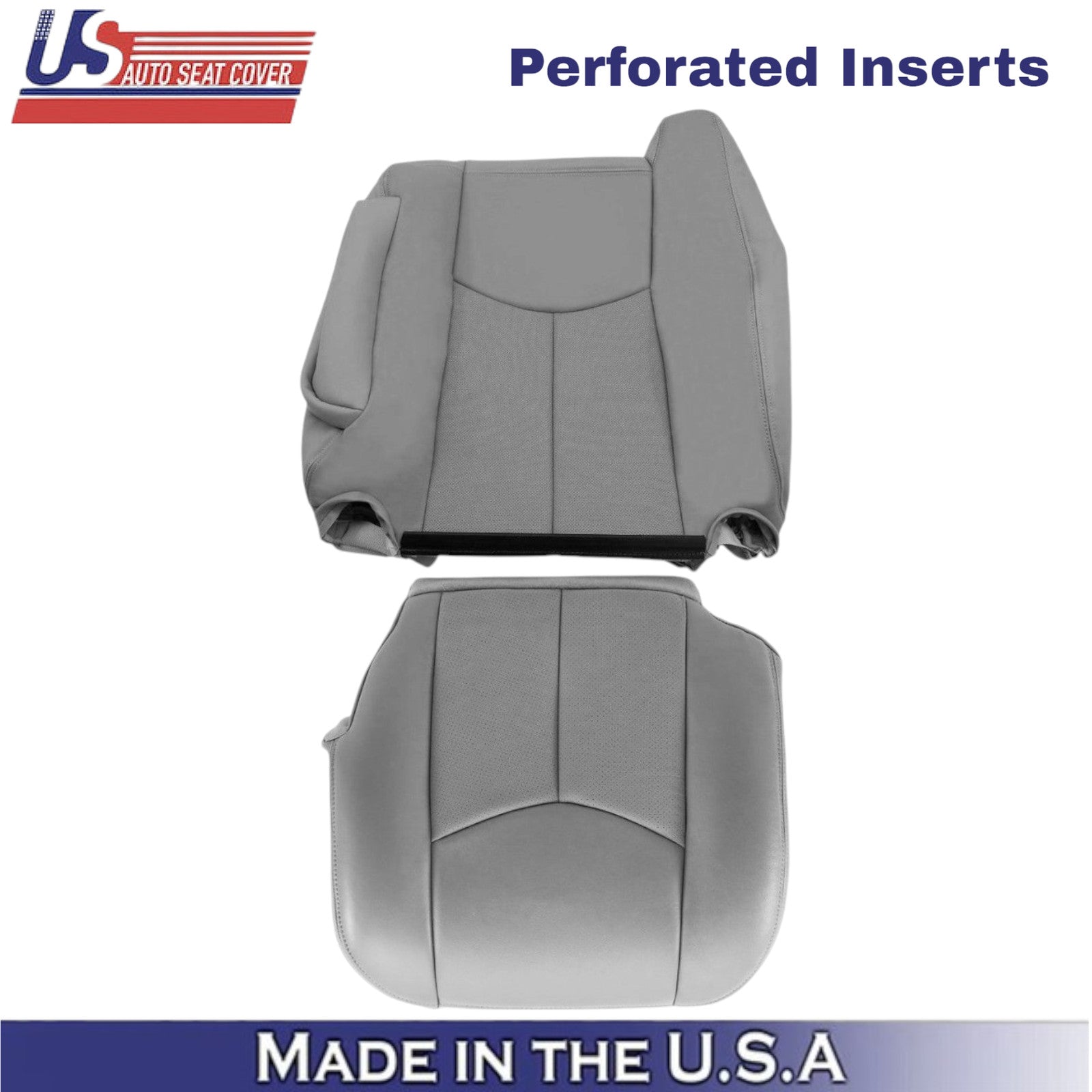 2003-2006 For Cadillac Escalade Leatherette Driver Side Seat Covers Pewter Gray