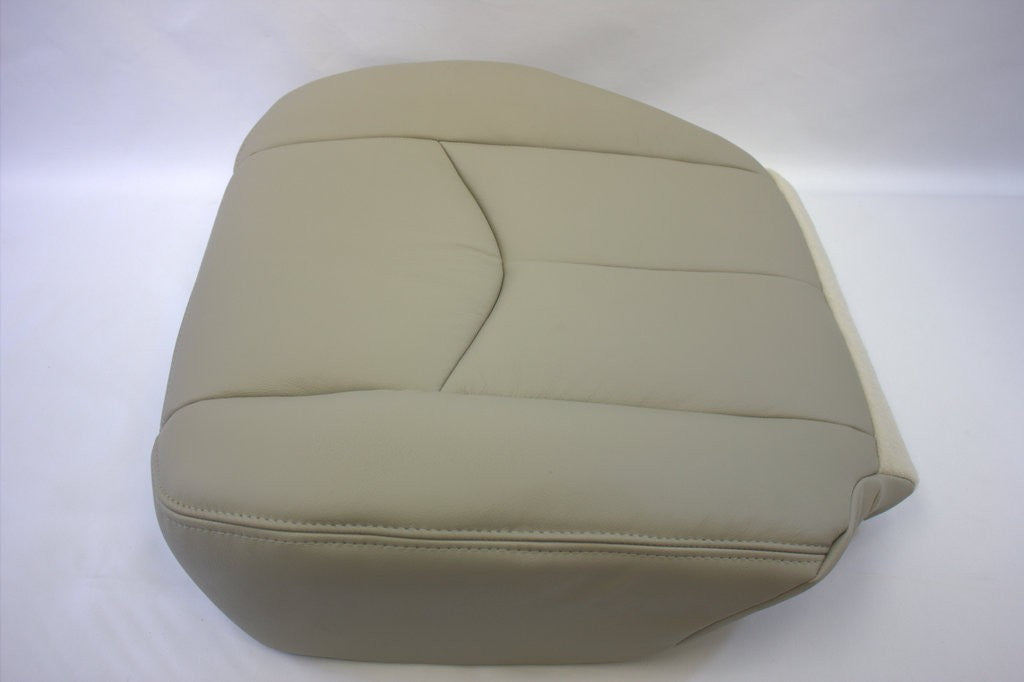 Passenger Bottom Seat Cover Light Tan power cut 2003 - 2006 Chevy Tahoe Suburban