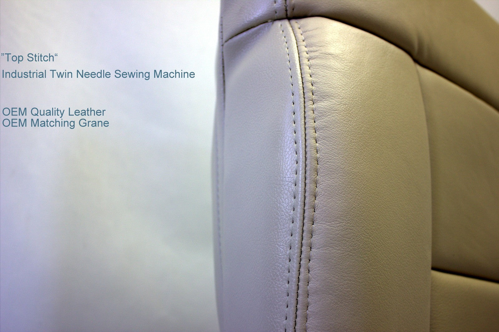 "2005-08" 2007 Ford F150 Driver Side Bottom Leather Seat Cover Medium Pebble Tan