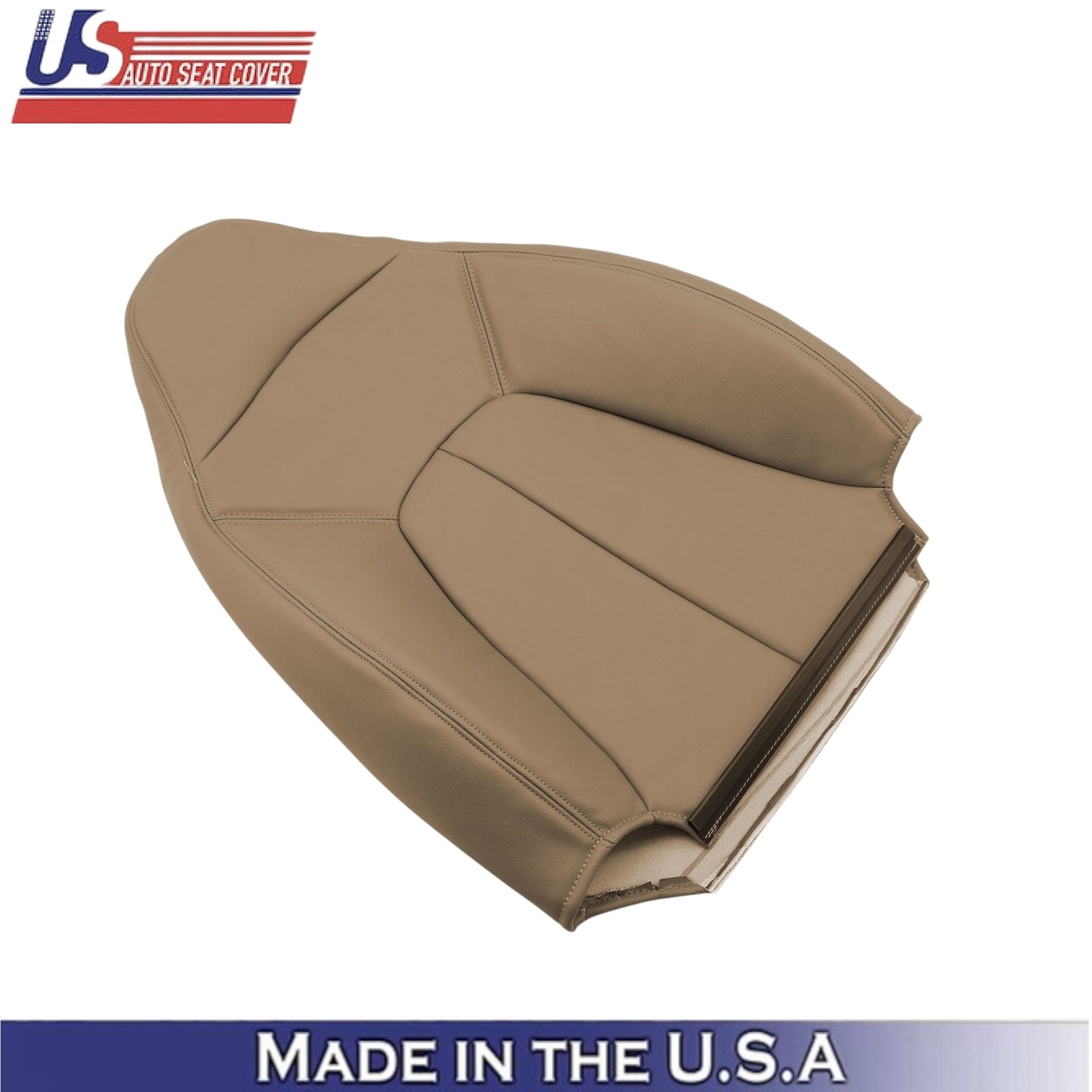 1997-2002 For Ford Expedition XLT Eddie Bauer Leather Front Top Seat Covers Tan