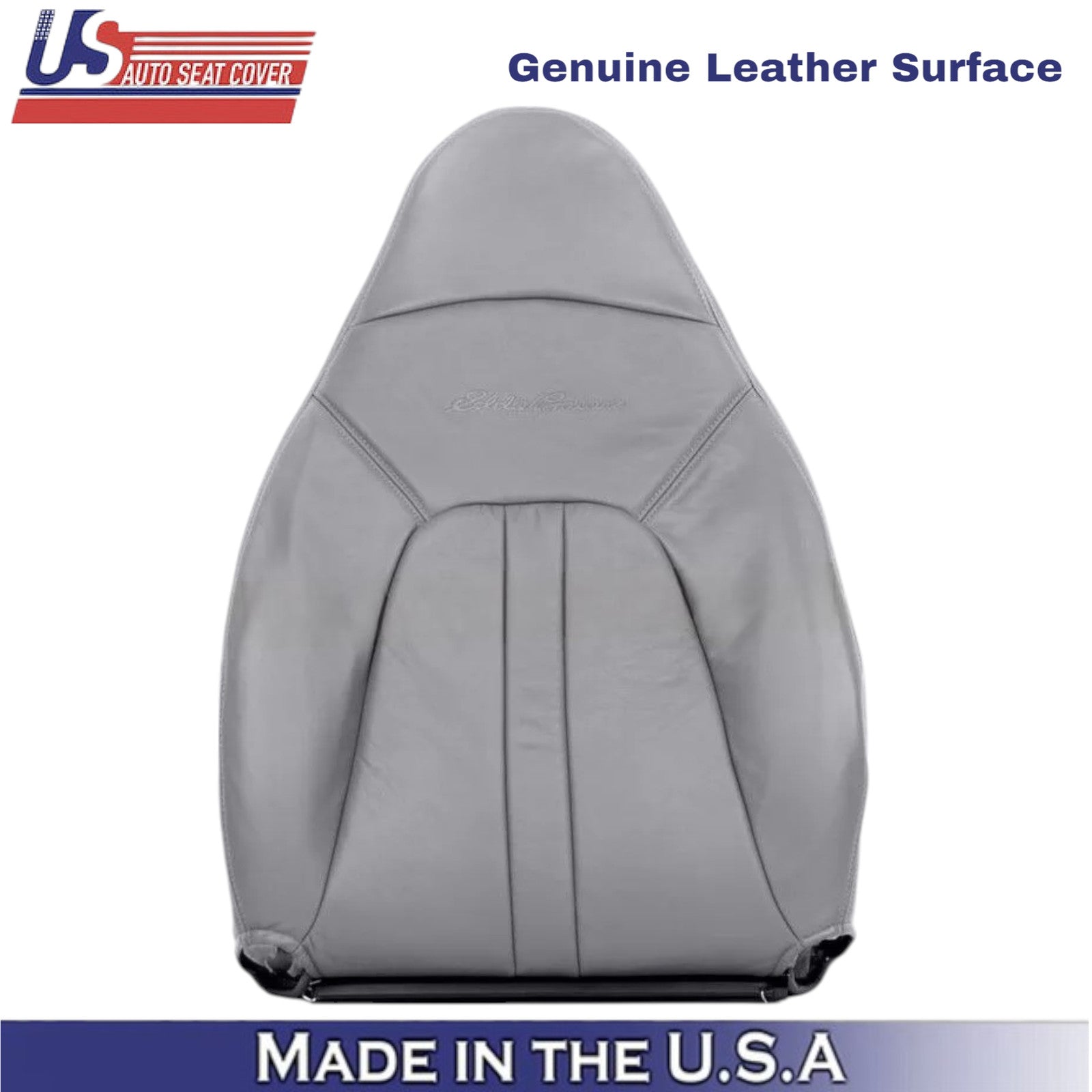 97-02 For Ford Expedition Eddie Bauer Leather Front Seat Covers Medium Graphite