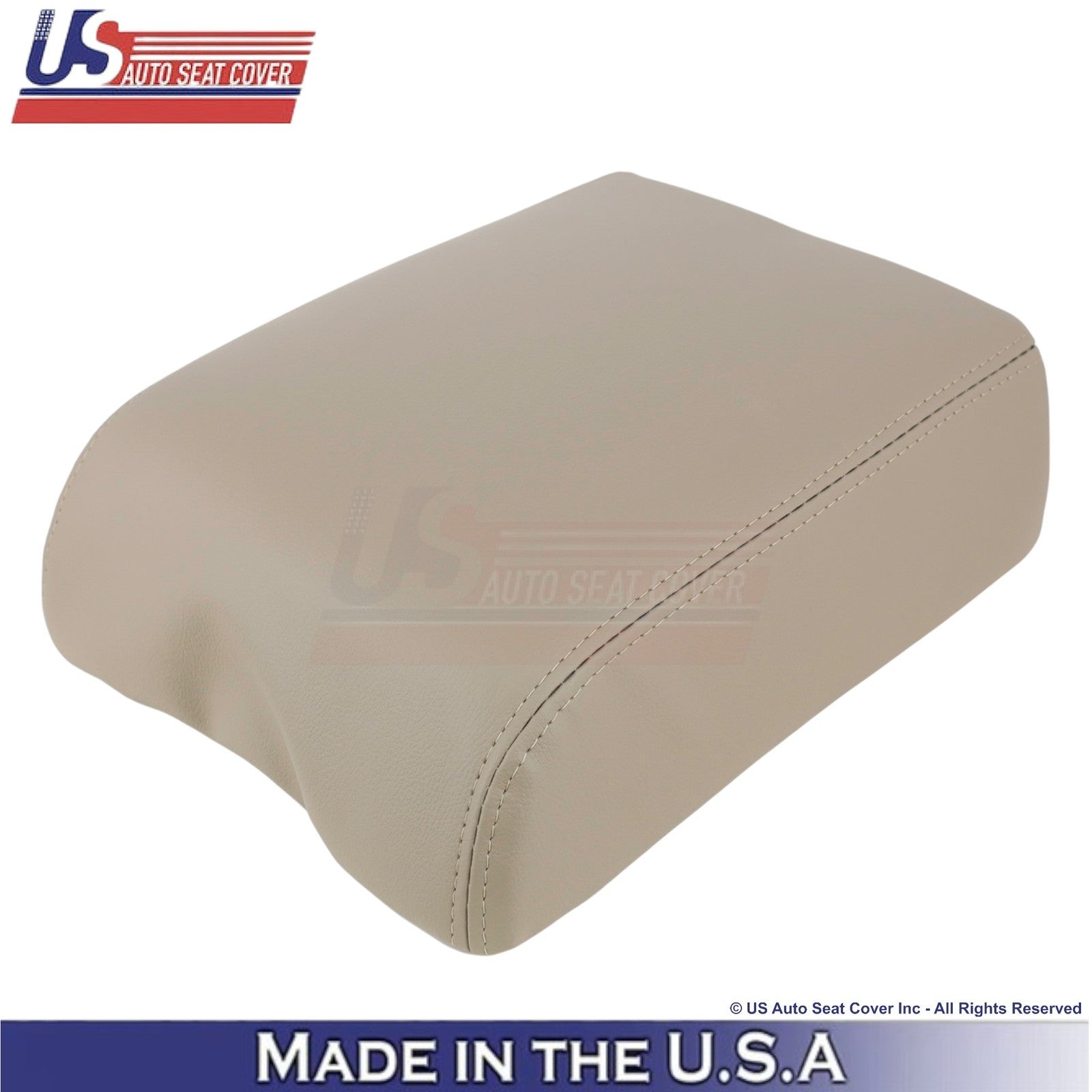 2004-2008 Fits Ford F-150 Genuine Leather Center Console Cover Camel Tan (Beige)