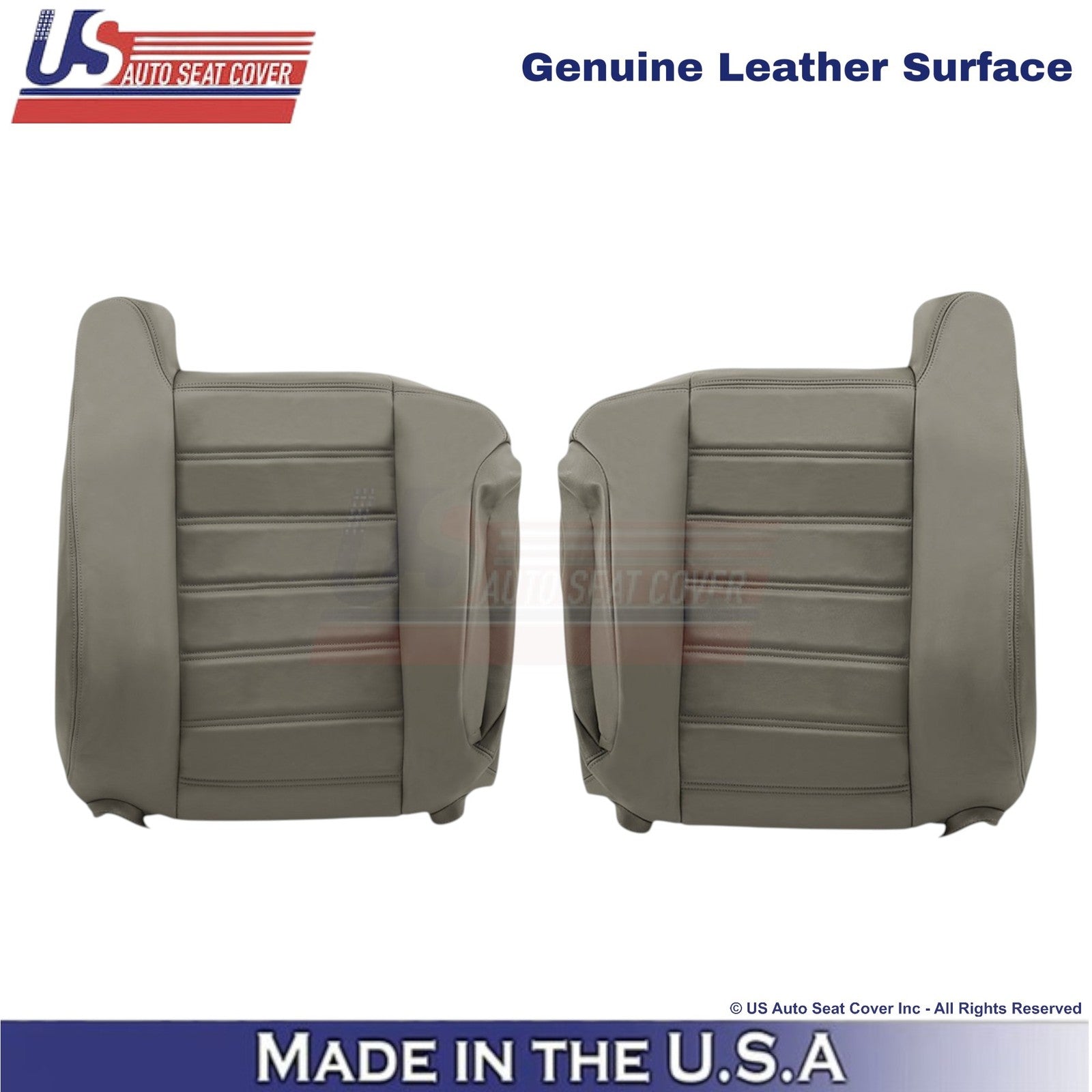 2003-2007 For Hummer H2 Genuine Leather Front Top Replacement Covers Wheat Gray