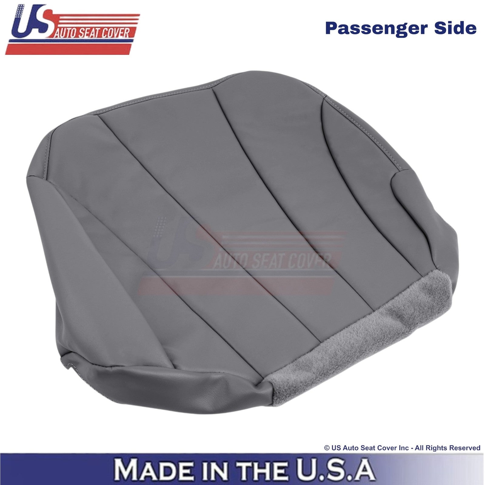 1999-2002 For Chevy Silverado W/T Leatherette Passenger Bottom Cover Dk Graphite