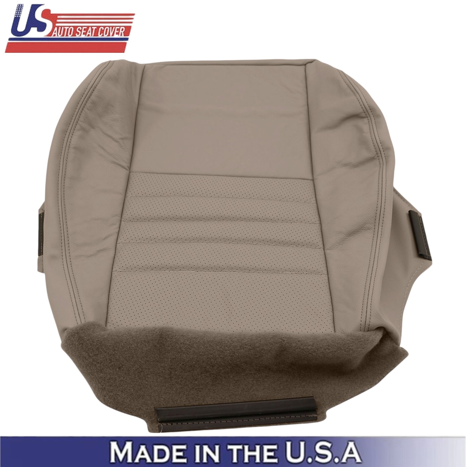 1999-2004 For Ford Mustang GT Leather Driver Side Seat Covers Medium Parchment