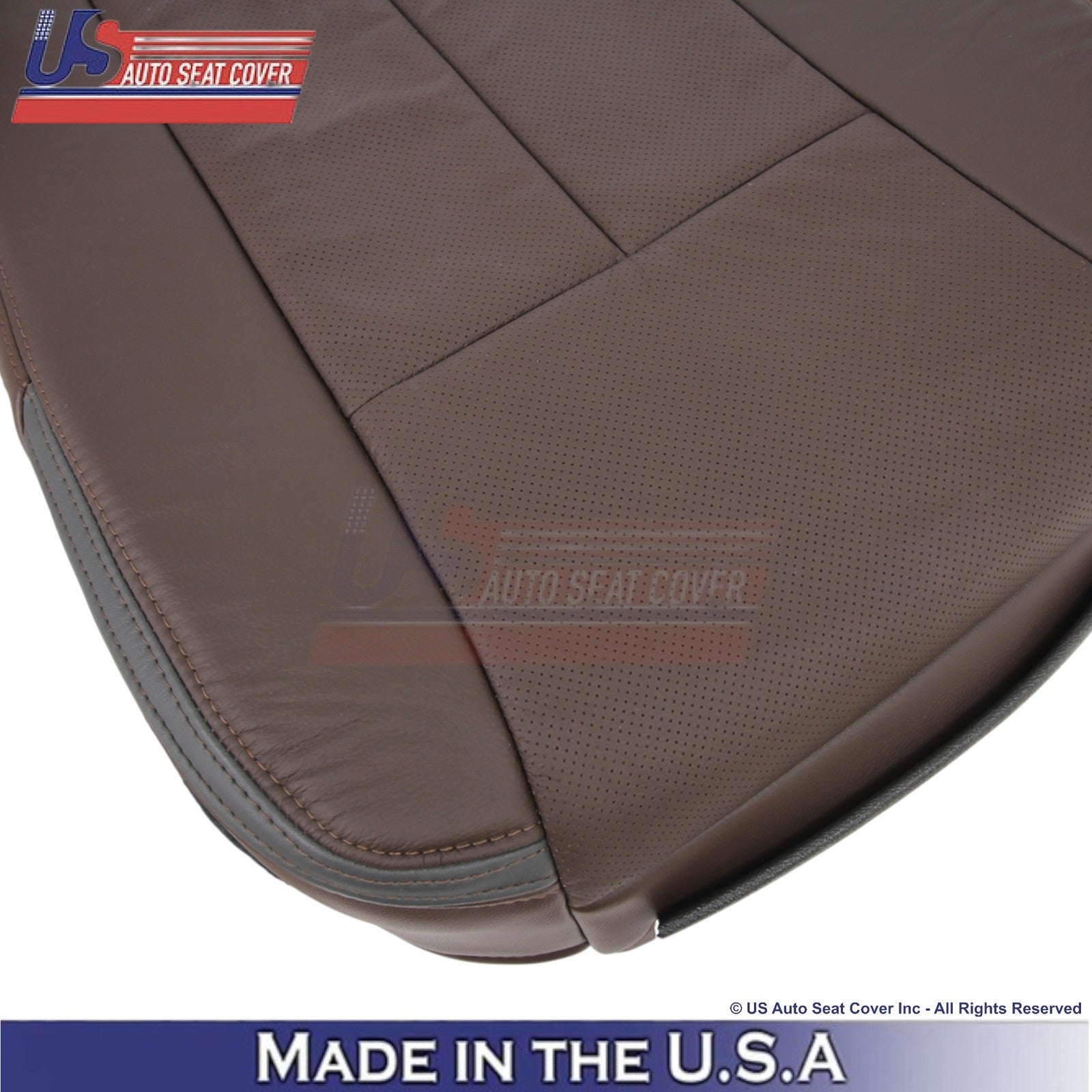 2015-2017 Fits Ford Expedition Platinum Genuine Leather Front Covers Mesa Brown