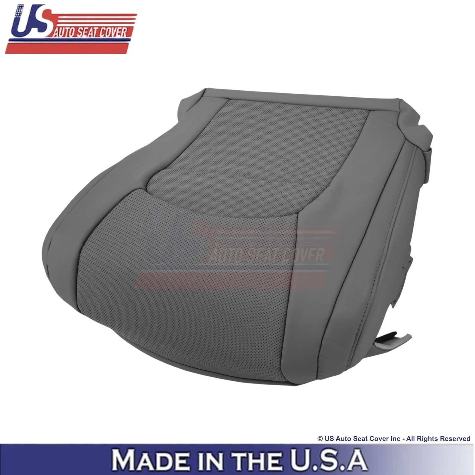 2008-2021 For Toyota Land Cruiser Leatherette Perf. Driver Bottom Cover Dk. Gray