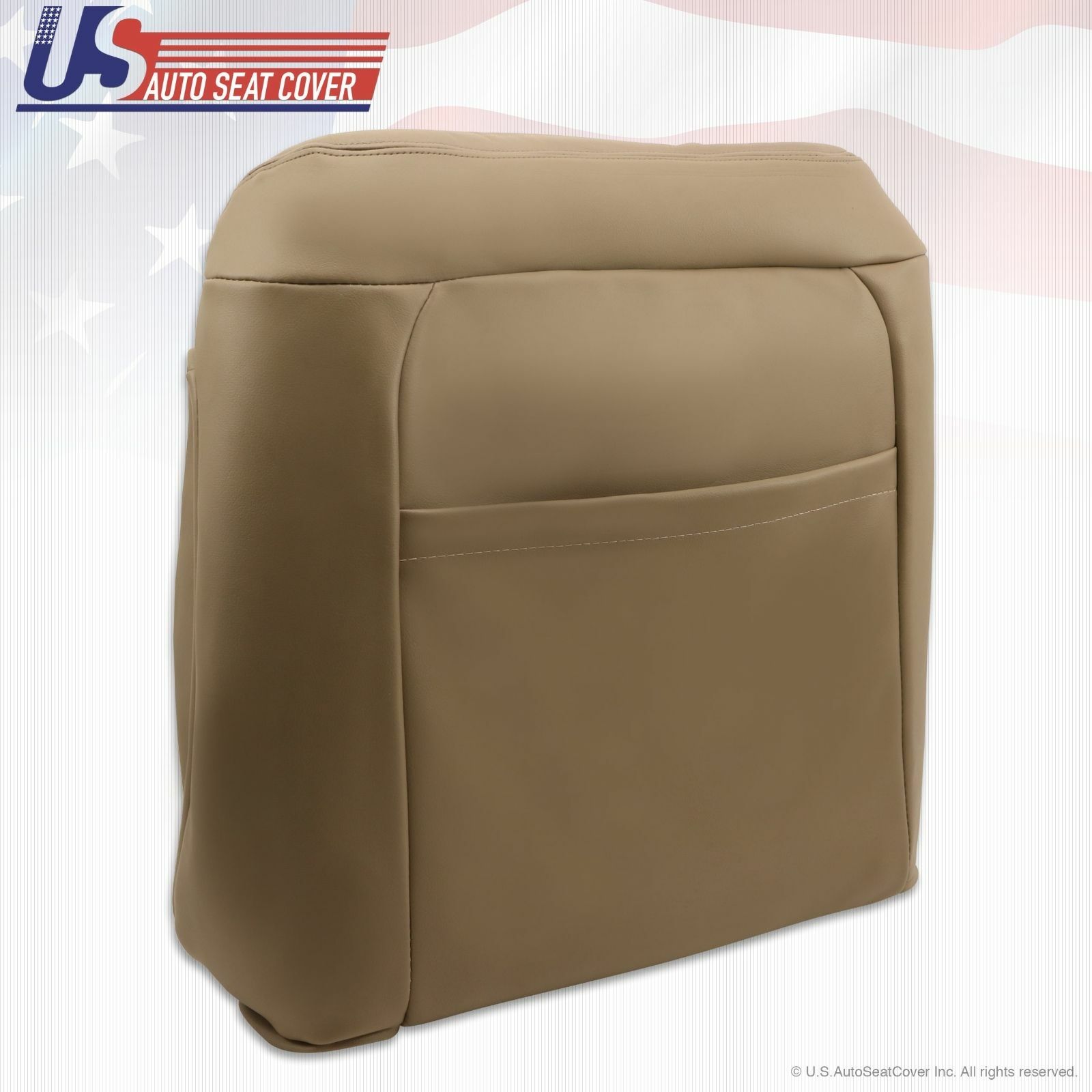 1995 to1999 Chevrolet C/K 1500 Driver Upper top Lean Back Leather Seat Cover Tan