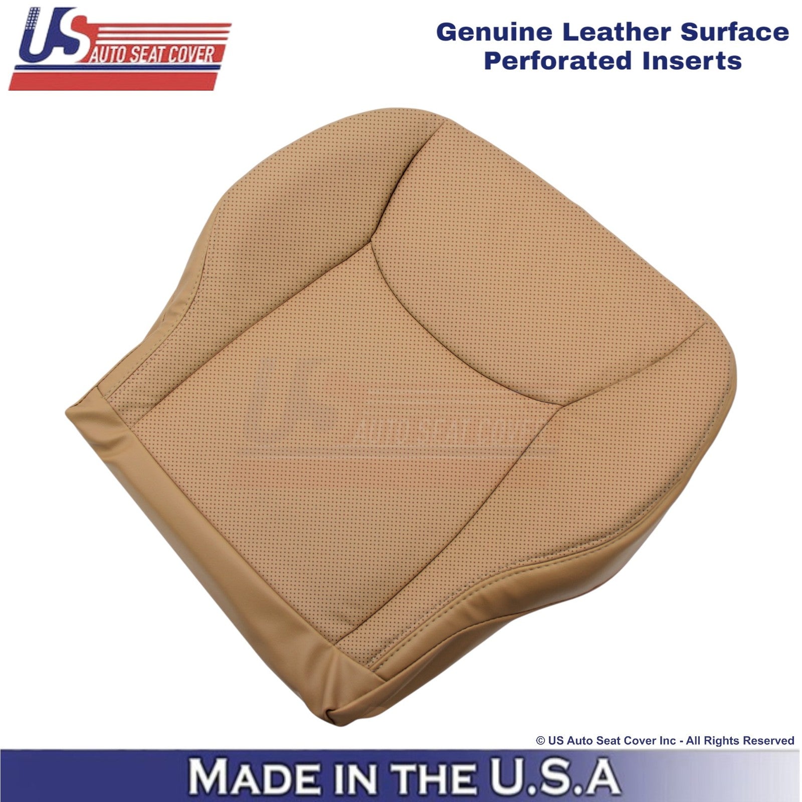 2000-2002 Fits Mercedes-Benz S Genuine Leather Perf. Driver Bottom Cover Saffron
