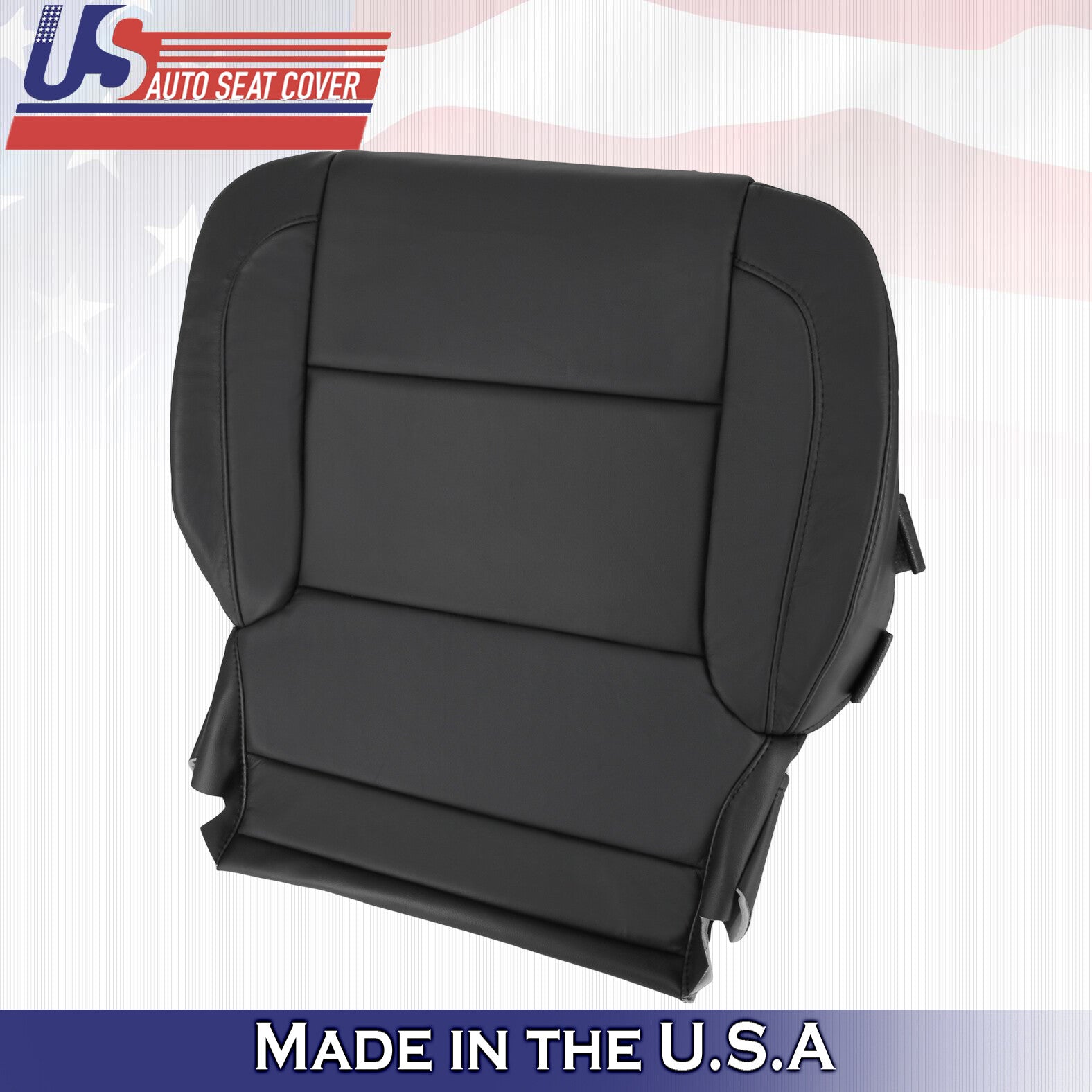 2019 For Chevy Suburban Driver & Passenger Bottom Leather Seat Covers Black