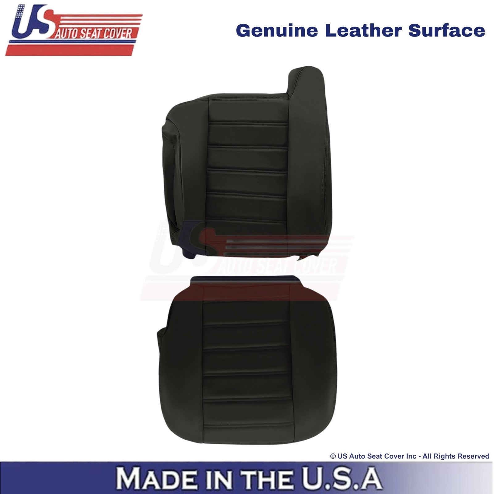 2003-2007 For Hummer H2 Genuine Leather Driver Replacement Covers Ebony Black