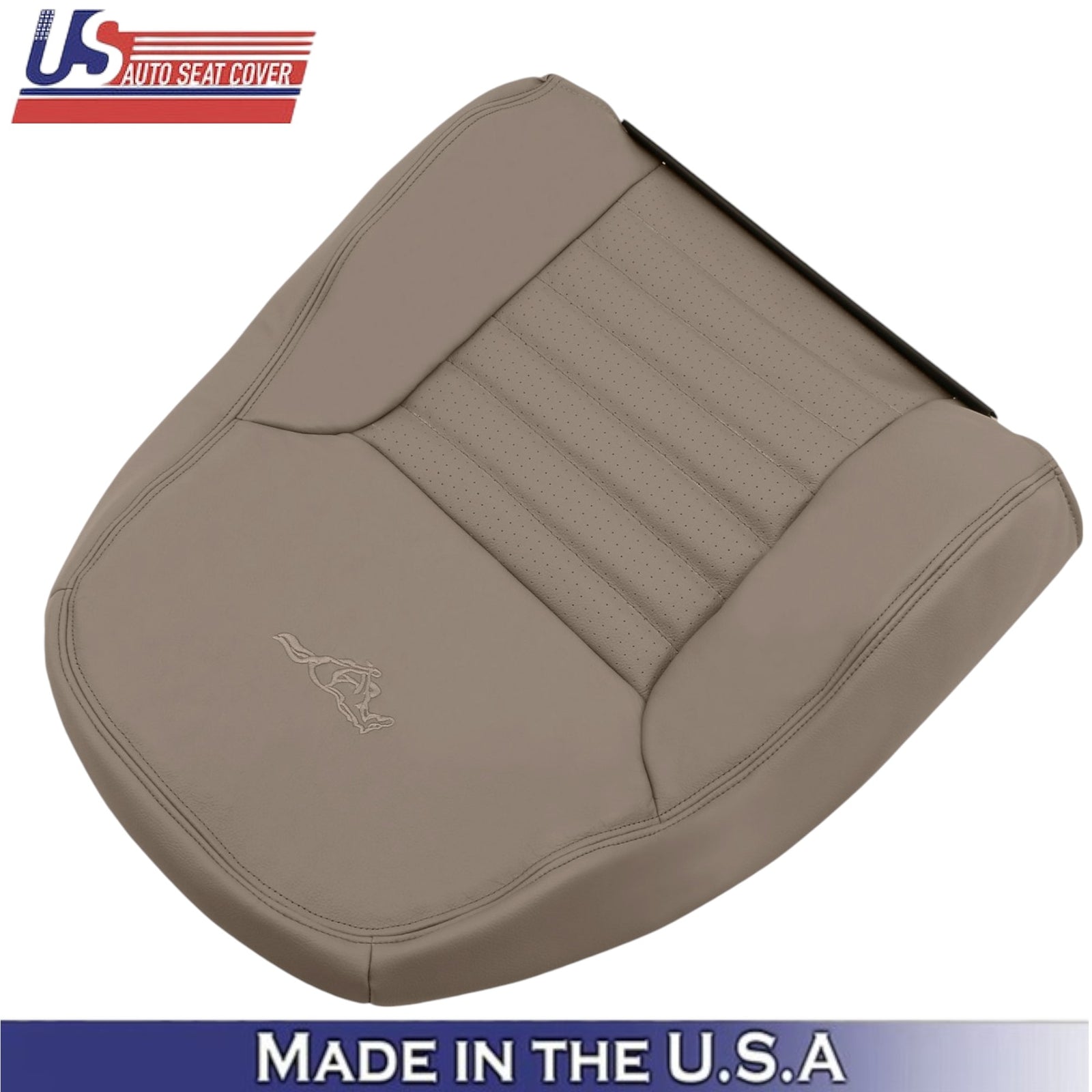 1999-2004 For Ford Mustang GT Leather Driver Side Seat Covers Medium Parchment