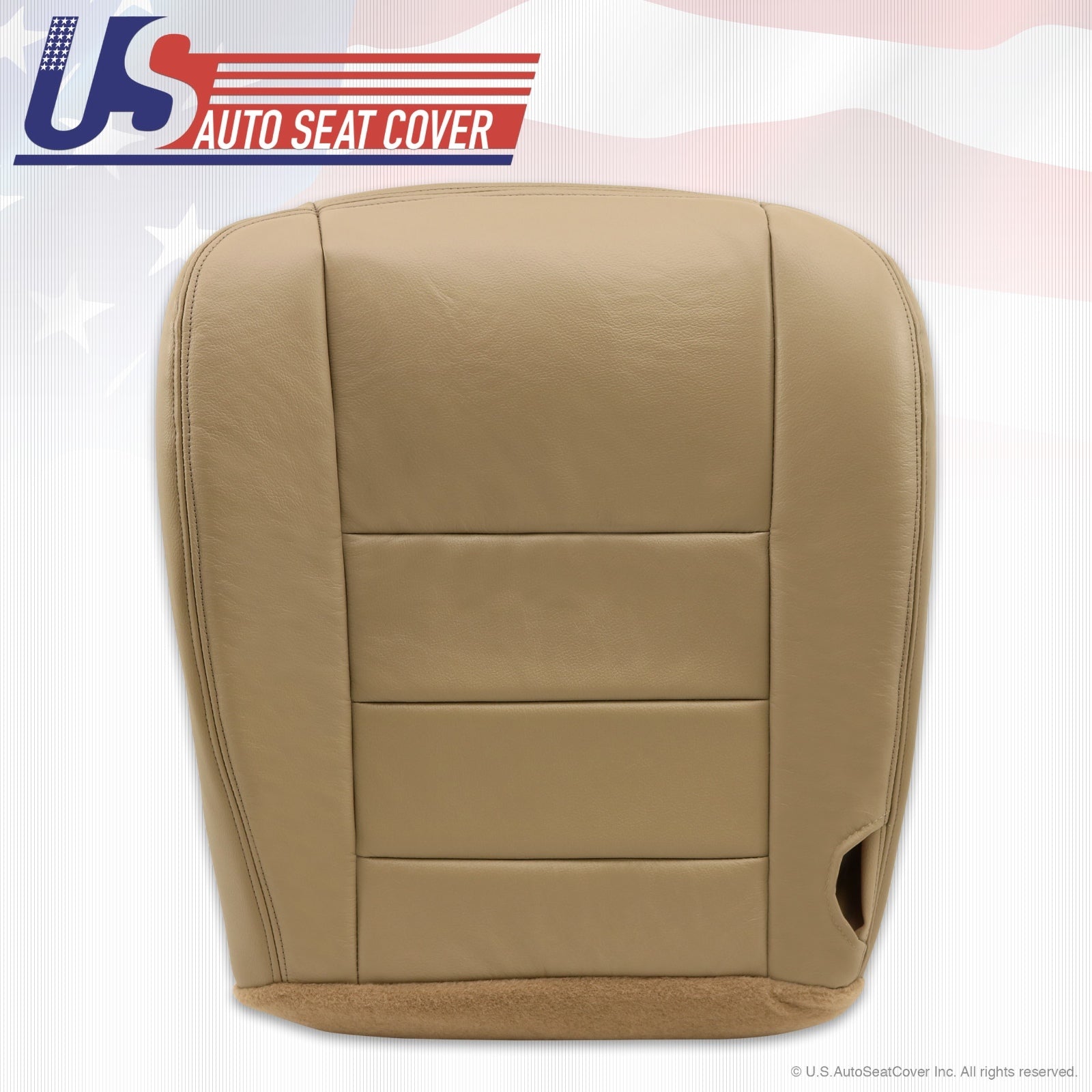 2002 to 07 Ford F250 350 Lariat Left Bottom Replacement Seat Cover LEATHER TAN