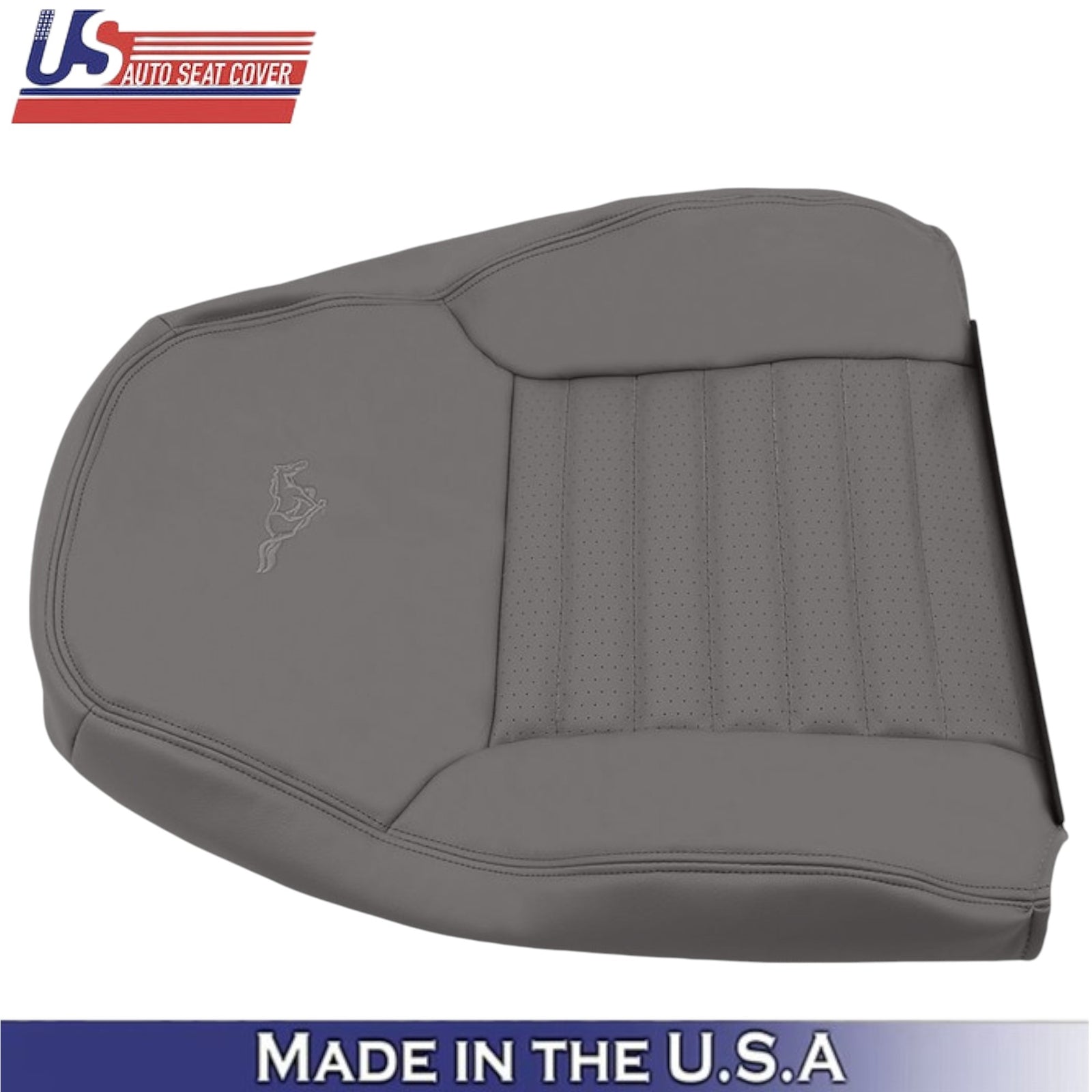 1999-2004 For Ford Mustang GT Leatherette Front Top Seat Covers Medium Graphite