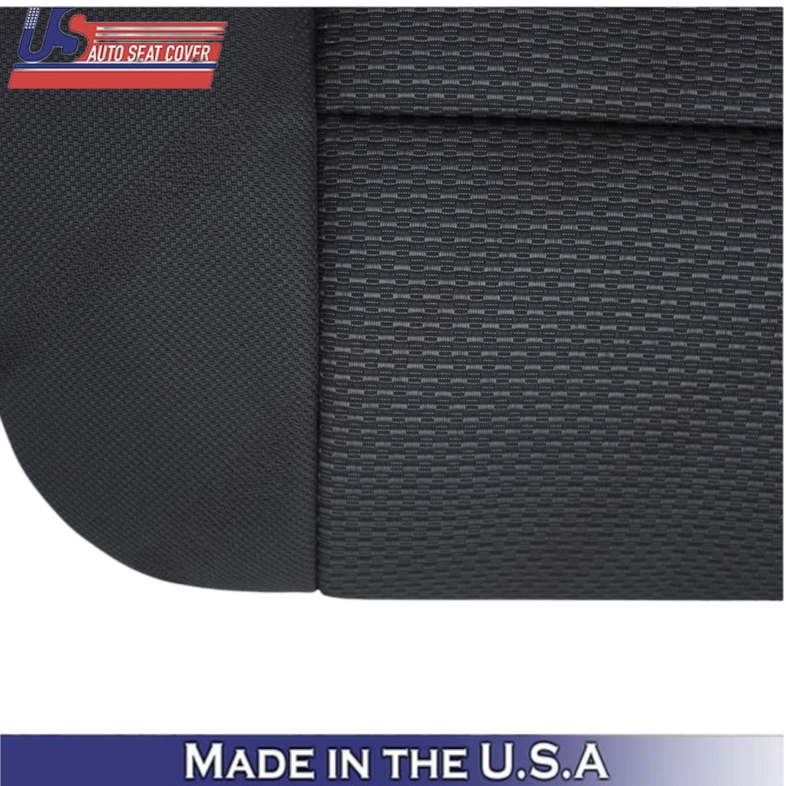 2014-2019 For Chevrolet Silverado Fabric Cloth Front Side Seat Covers Jet Black