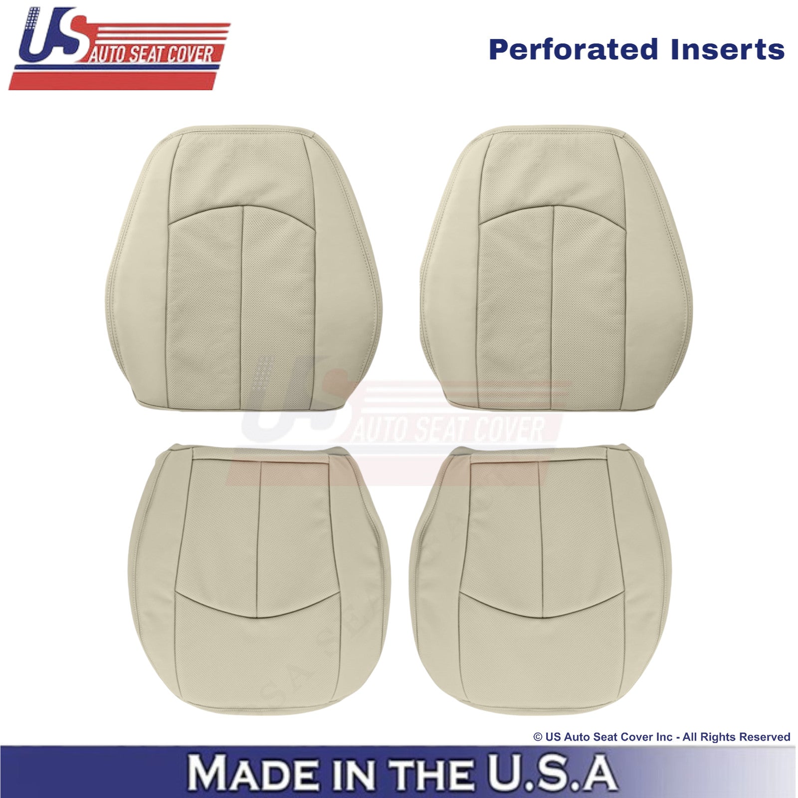 2002-2009 For Mercedes-Benz E-Class Leather Front Replacement Seat Covers Beige