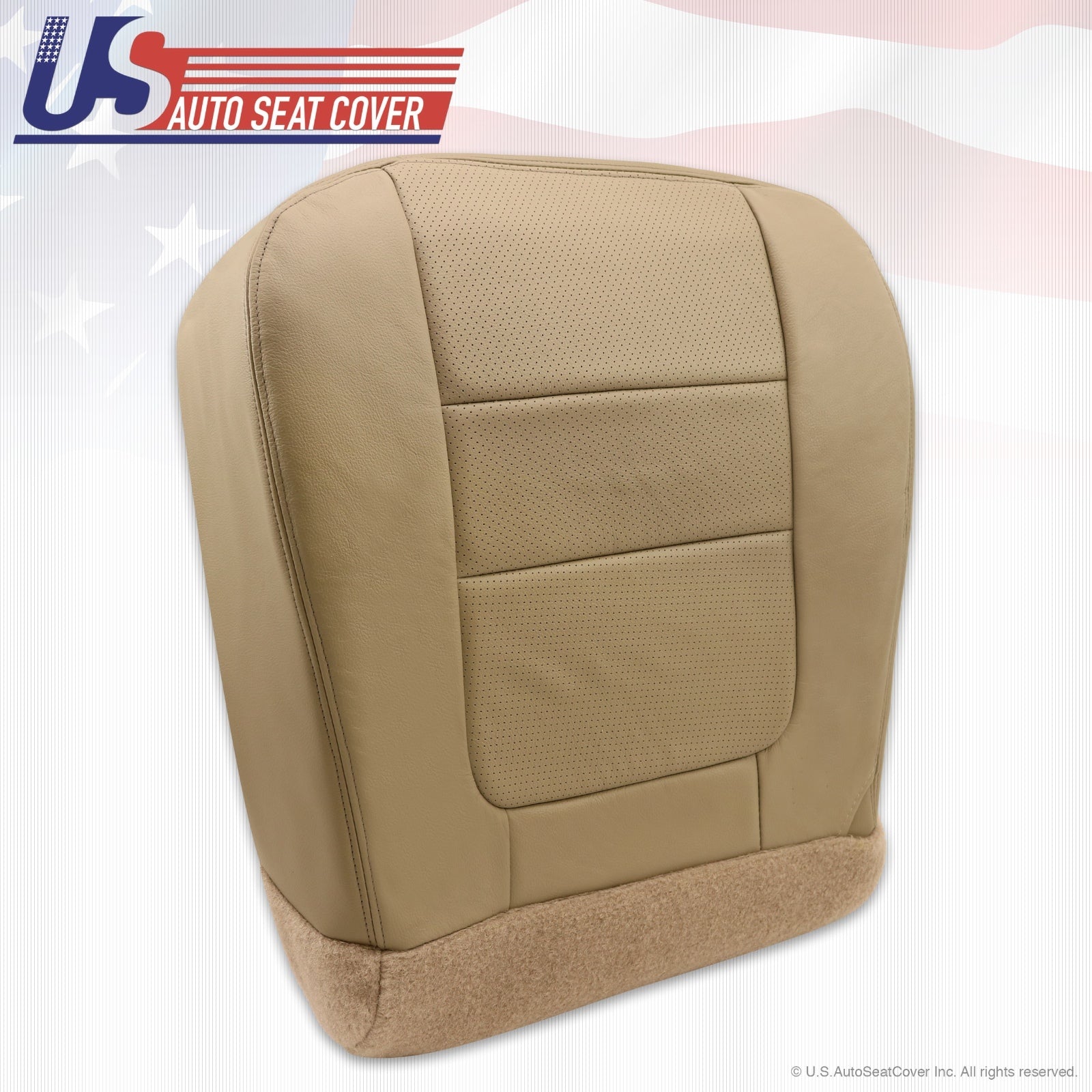 2001 Ford F250 F350 Lariat Driver Bottom Leather Seat Cover Parchment TAN 8H 4H