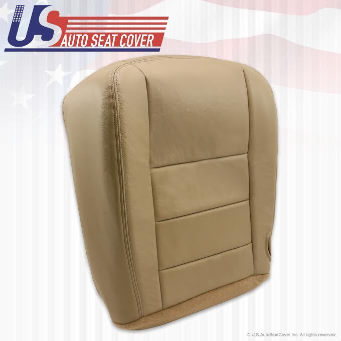 02 - 07 Ford F250 350 Lariat Left Front Bottom Leather Seat Cover Parchment TAN
