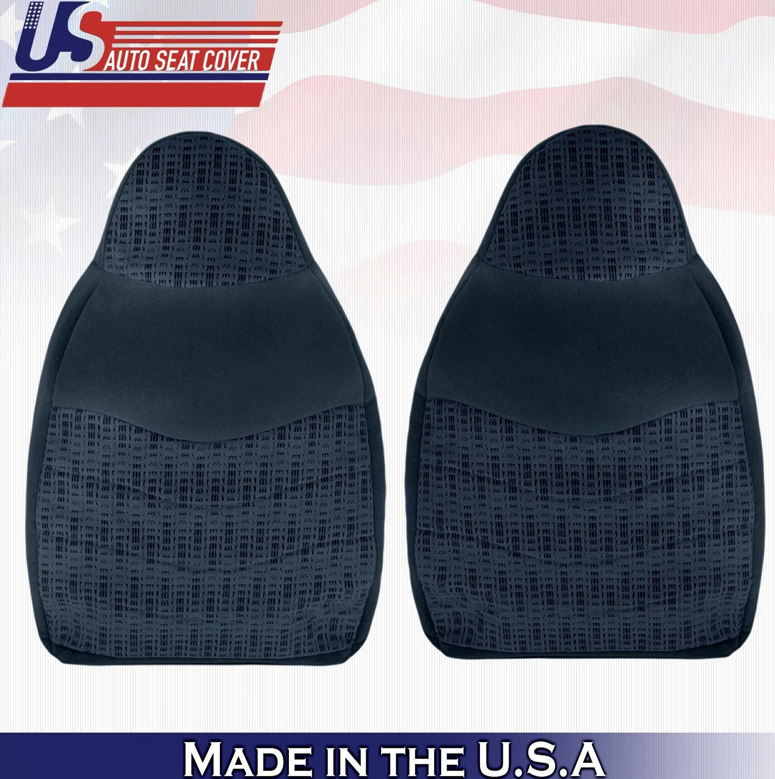2000 For Ford F250 F350 XLT Driver & Passenger 2x Top Cloth Seat Covers Blue