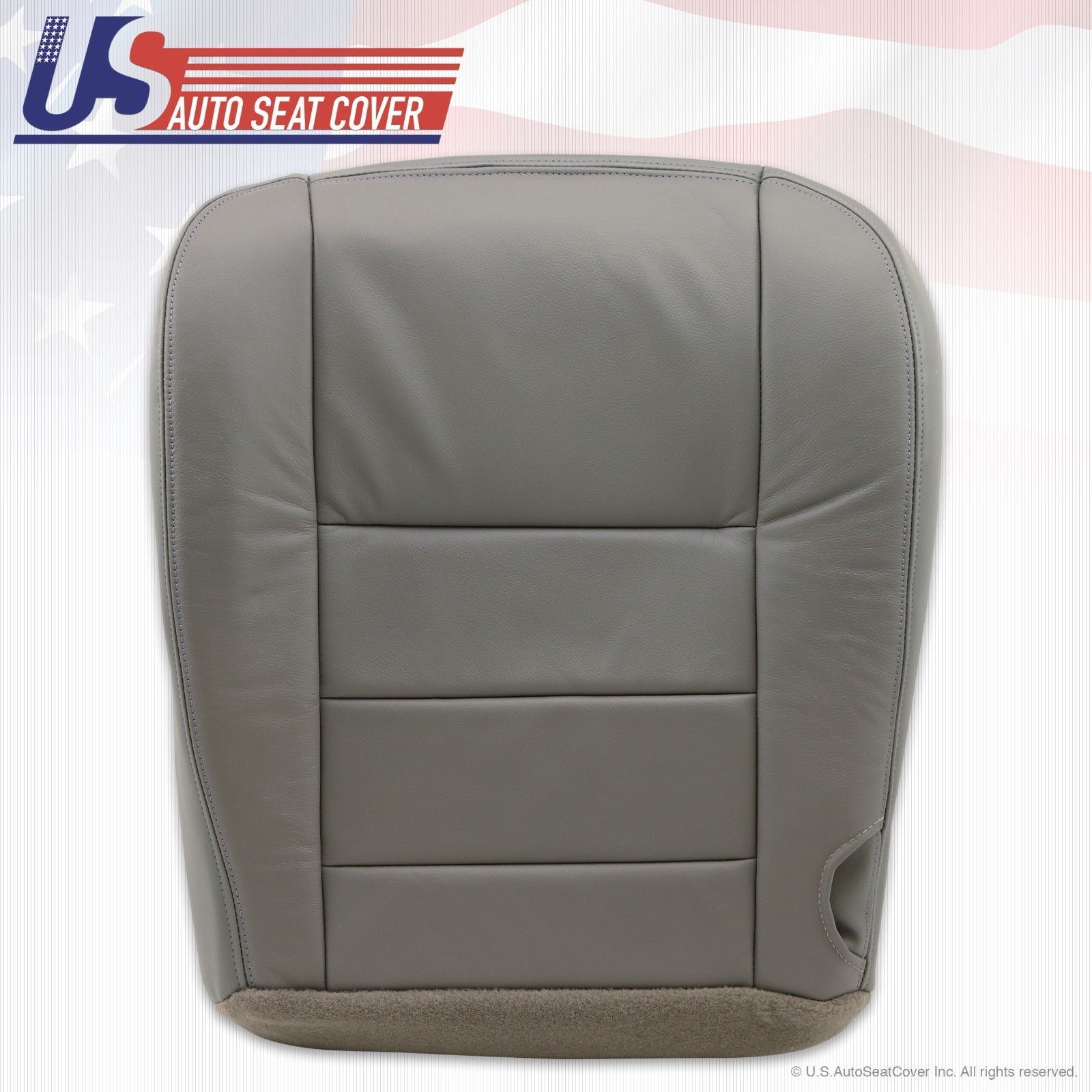 02 03 04 05 06 07 Ford F-250 F-350 Lariat Driver Bottom Leather Seat Cover Gray