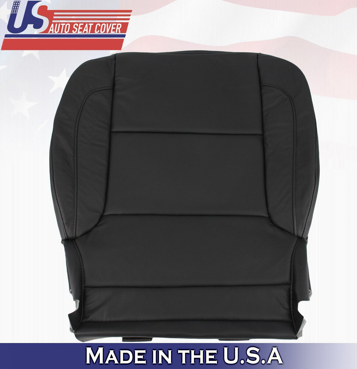 2015 2016 For Chevy Silverado 2500 3500 Driver Bottom Leather Seat Cover Black