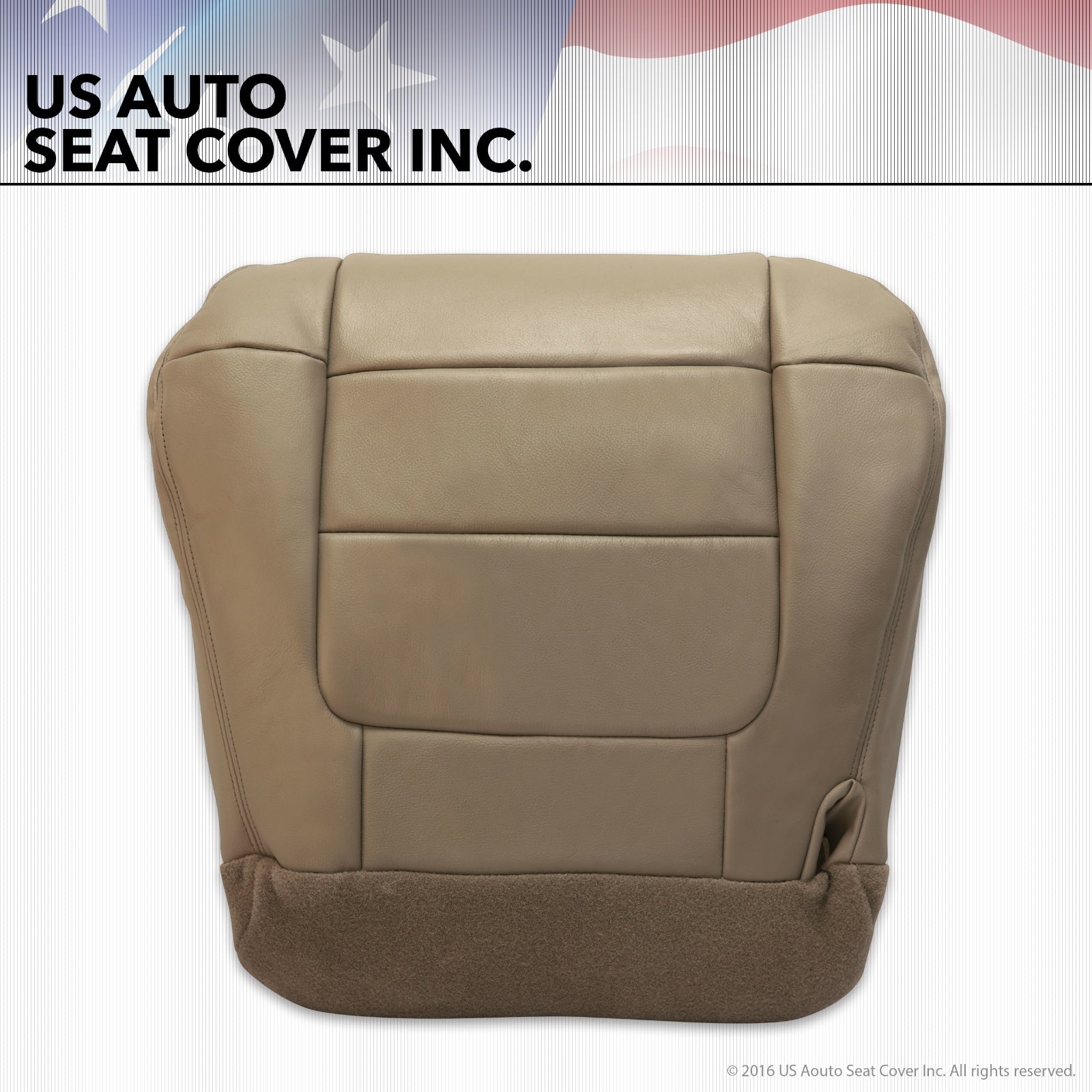 2001 2002 Ford F-150 Lariat FX4 Super Crew Driver Bottom Leather Seat Cover Tan