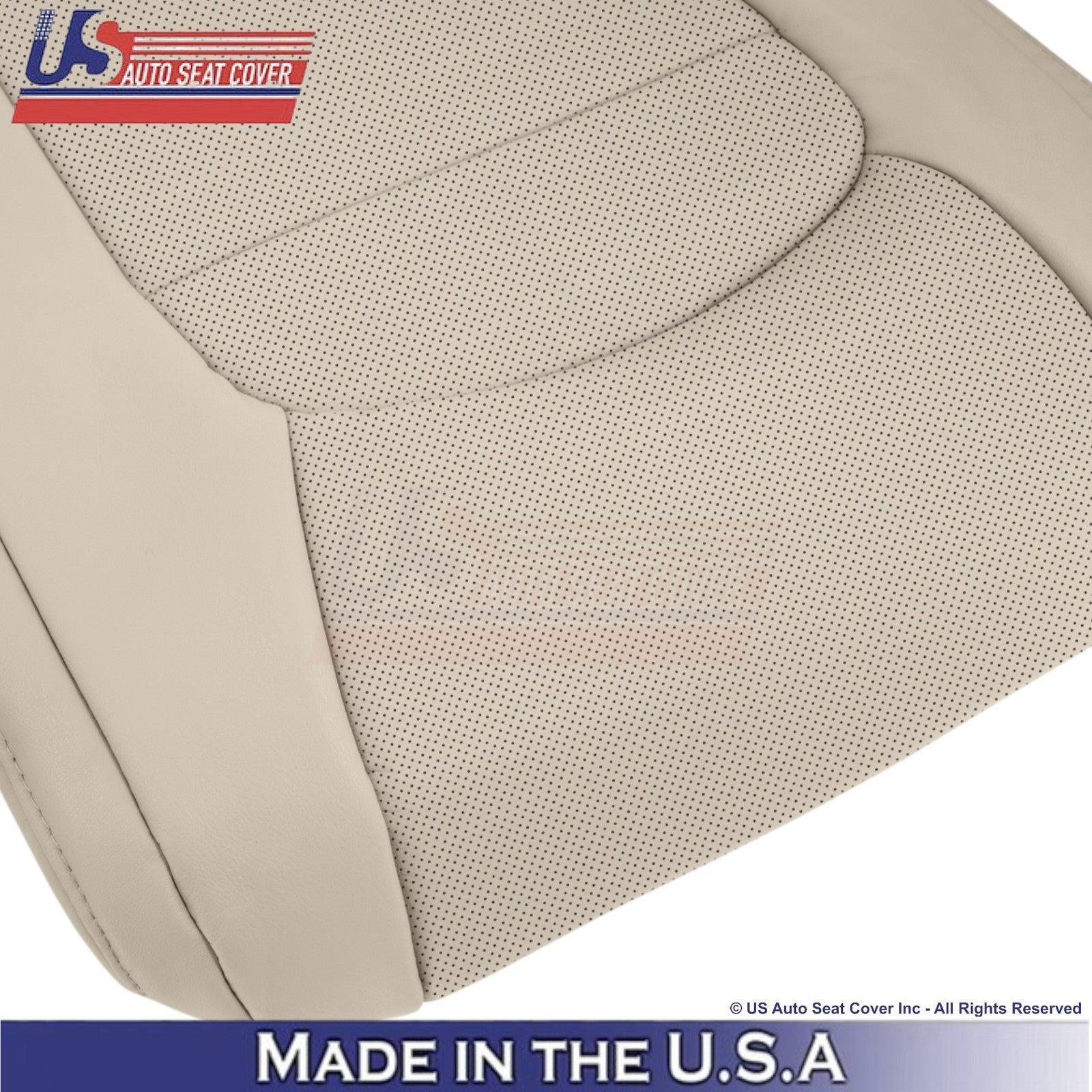 2008-2021 For Toyota Land Cruiser Genuine Leather Perf. Front Bottom Covers Tan