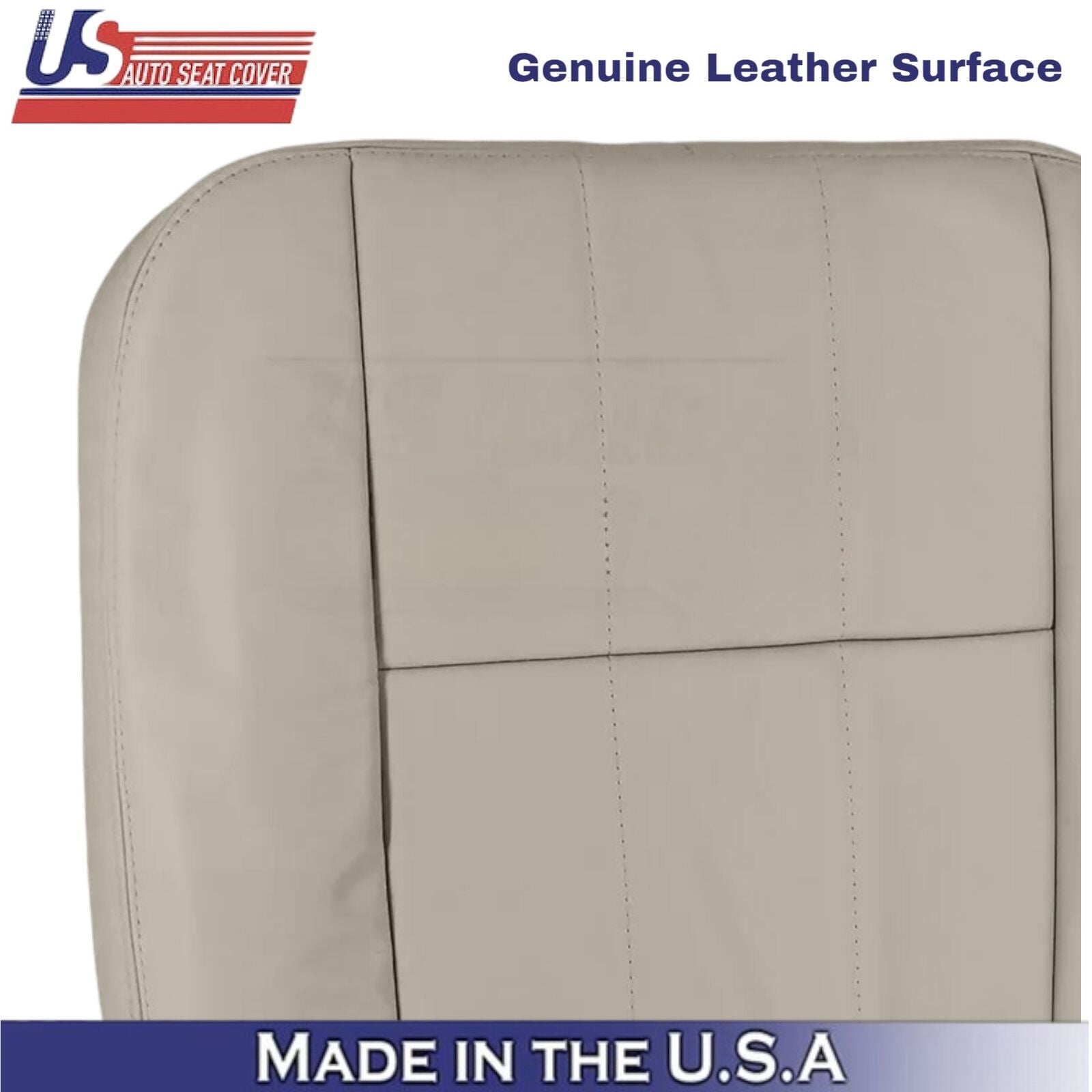 2003-2005 For Mercury Grand Marquis Leather Passenger Side Seat Covers Parchment