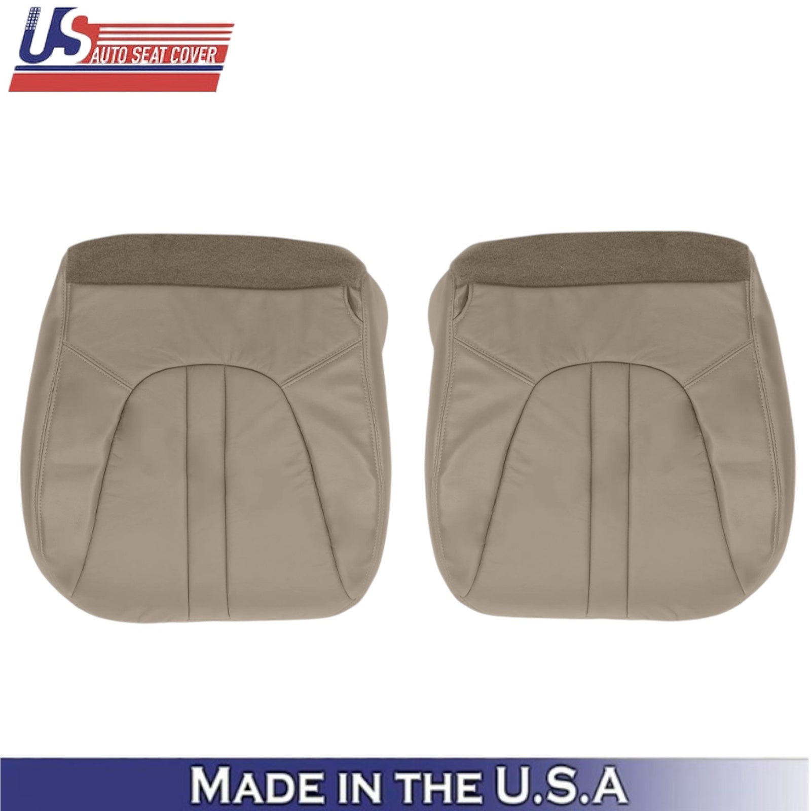2000-2002 For Ford Expedition Eddie Bauer Leatherette Front Covers Med Parchment
