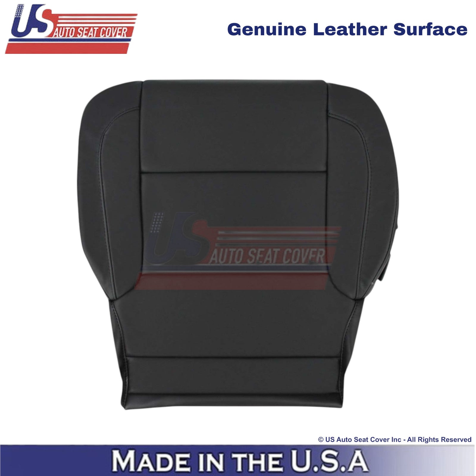 2015-2020 Fits Chevy Tahoe Genuine Leather Driver Bottom Seat Cover Jet Black