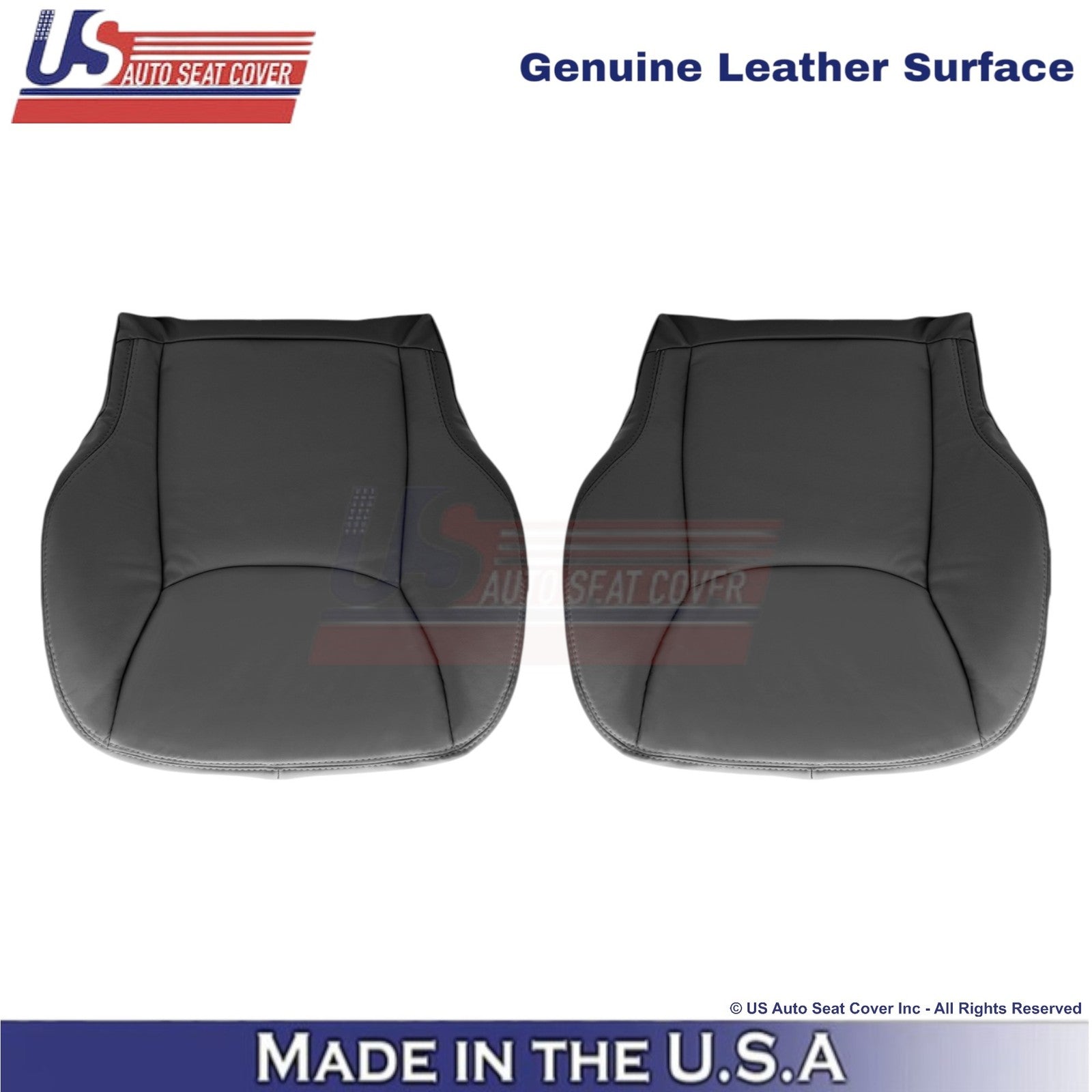 2000-2006 Fits Mercedes-Benz S-Class Genuine Leather Bottom Seat Covers Charcoal