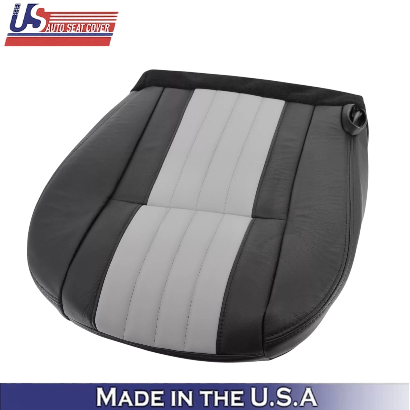 2003 For Ford F150 Harley Davidson Leatherette Front Bottom Covers Black/Gray