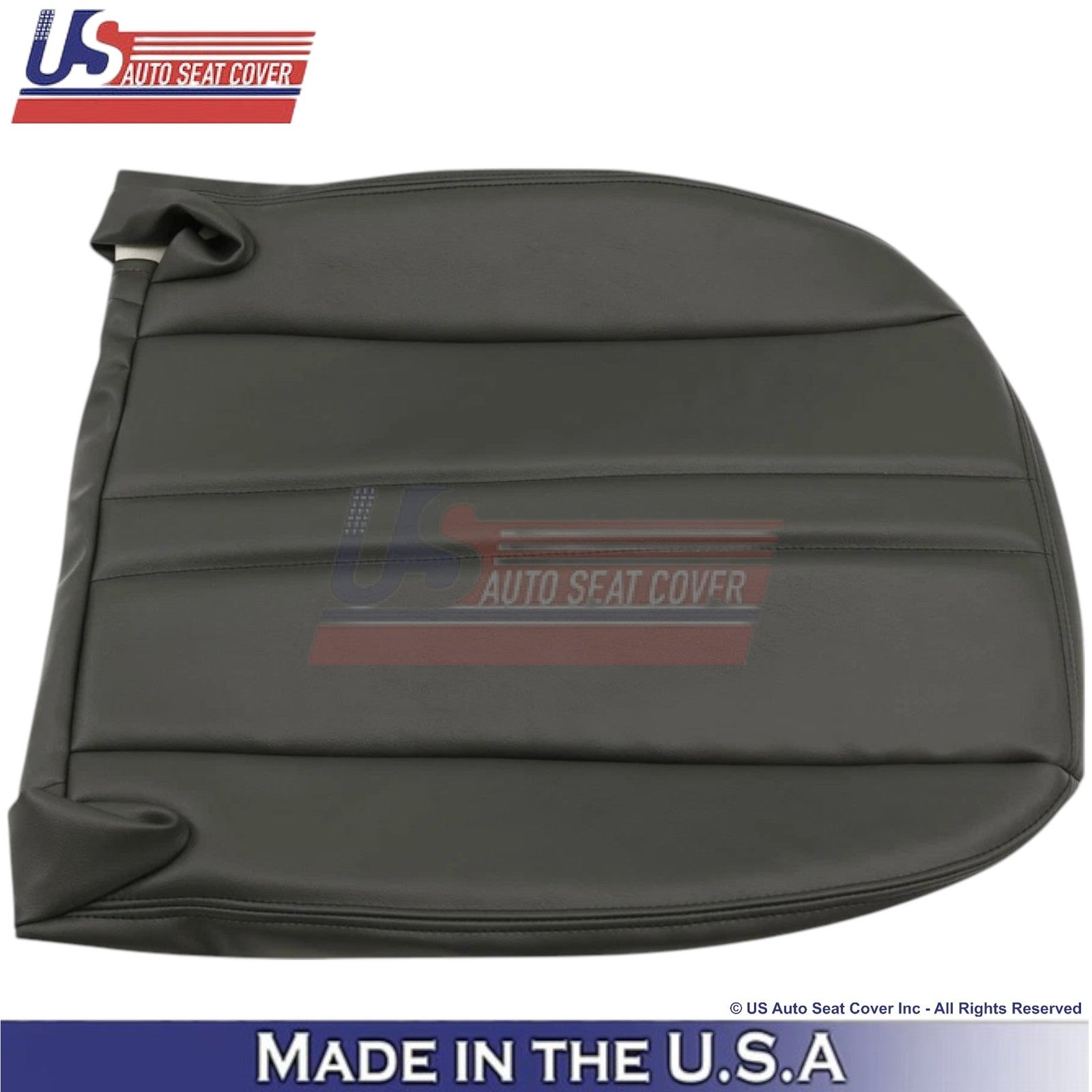 2003-2009 Fits GMC Topkick Driver Bottom Leatherette Seat Cover Dark Pewter