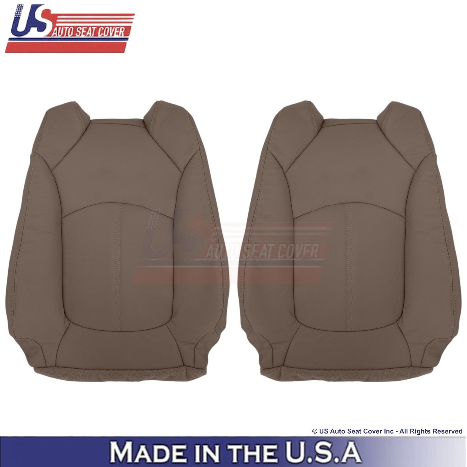 2013-2016 Fits GMC Acadia Leatherette Front Top Replacement Covers Dark Cashmere