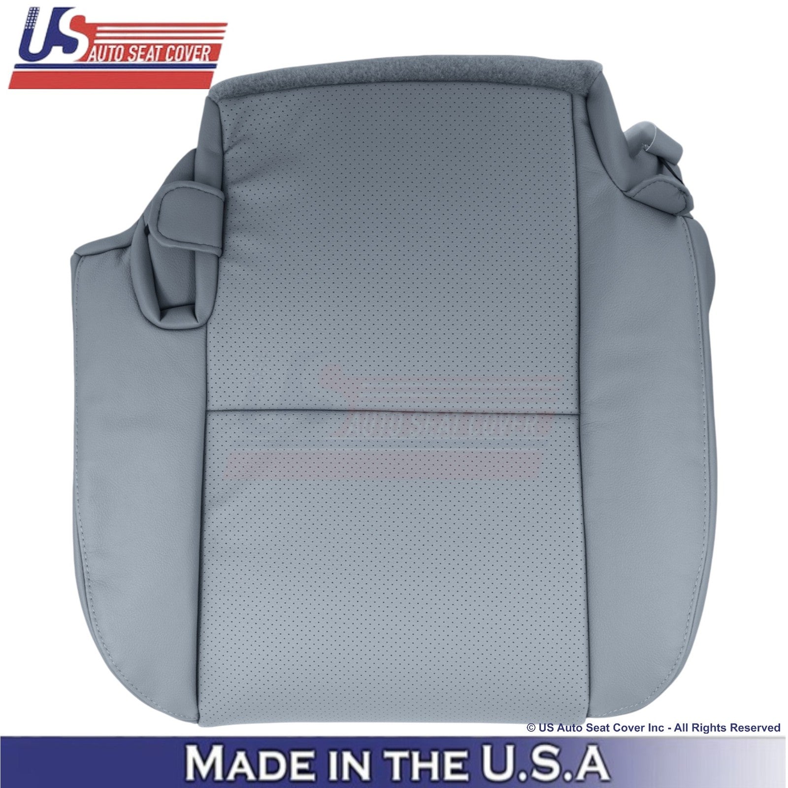 2007-2013 Fits Toyota Tundra Leather Perf. Rear Bottom Seat Covers Graphite